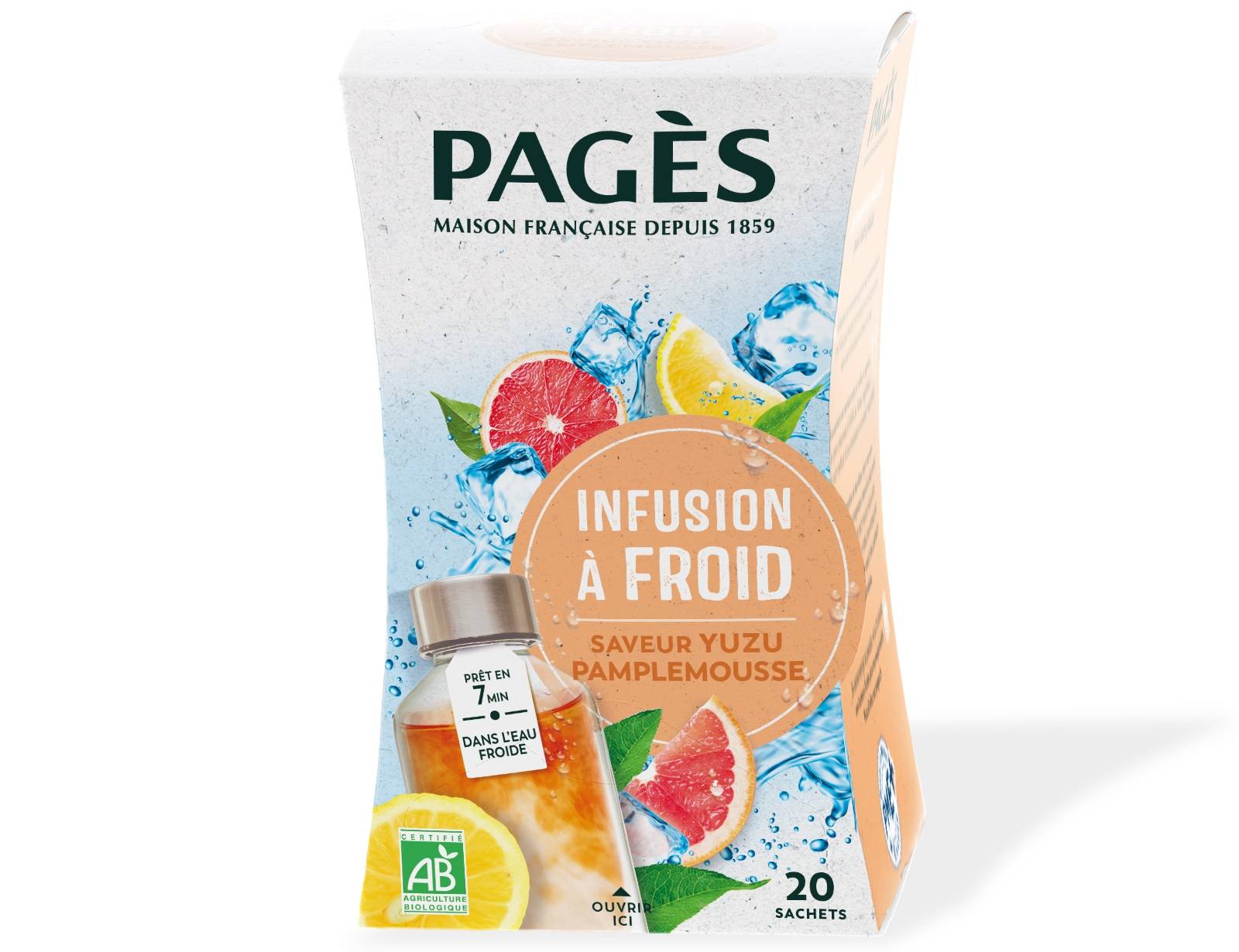Pages - Infusion à froid BIO yuzu &pamplemousse x20 - Pagès - Image 1