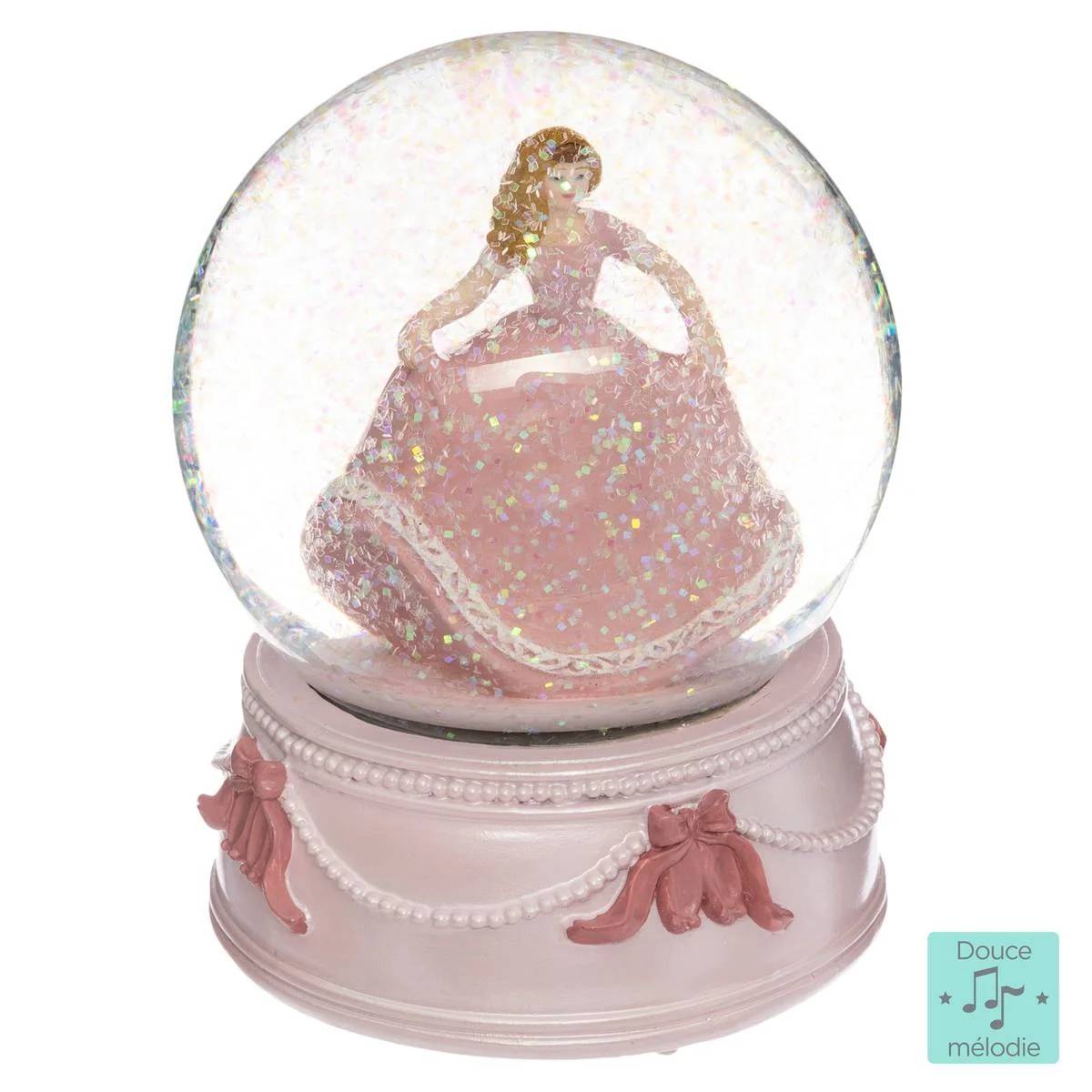 Boule à neige musicale polyrésine verre princesse D10 cm collection Sweety – ATMOSPHERA - Image 2