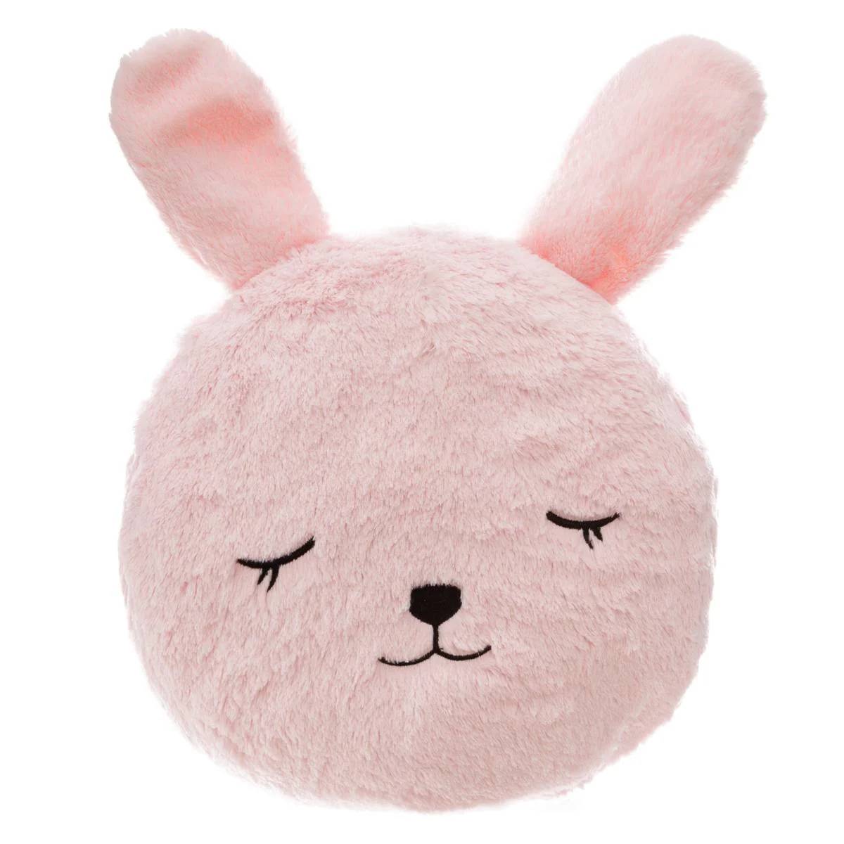 Coussin Enfant Lapin Fausse Fourrure Rose D 28 cm - ATMOSPHERA, CRÉATEUR D'INTÉRIEUR - Image 3