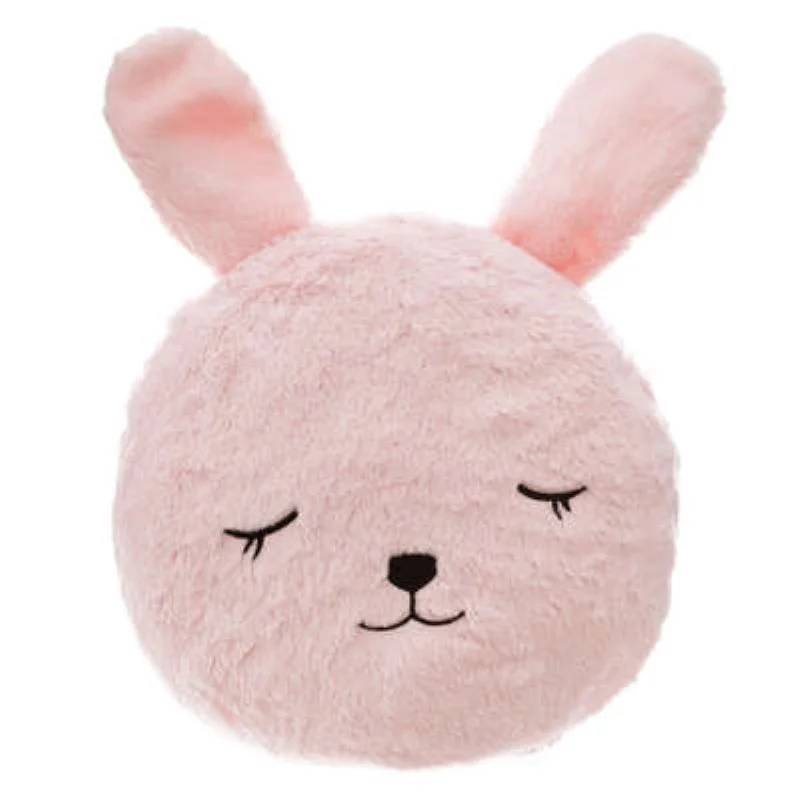 Coussin Enfant Lapin Fausse Fourrure Rose D 28 cm - ATMOSPHERA, CRÉATEUR D'INTÉRIEUR - Image 2