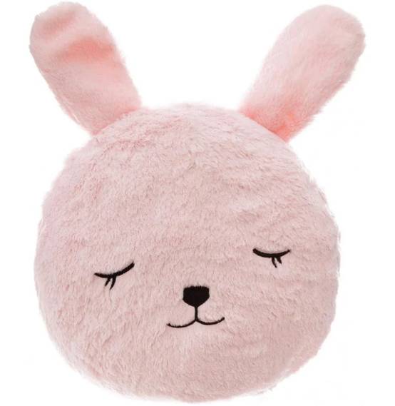 Coussin Enfant Lapin Fausse Fourrure Rose D 28 cm - ATMOSPHERA, CRÉATEUR D'INTÉRIEUR - Image 4