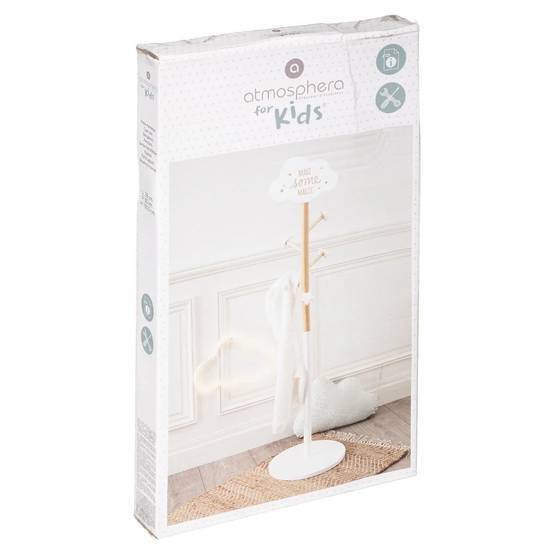 Porte-manteau Nuage Bois Blanc 135 cm ATMOSPHERA - Image 1