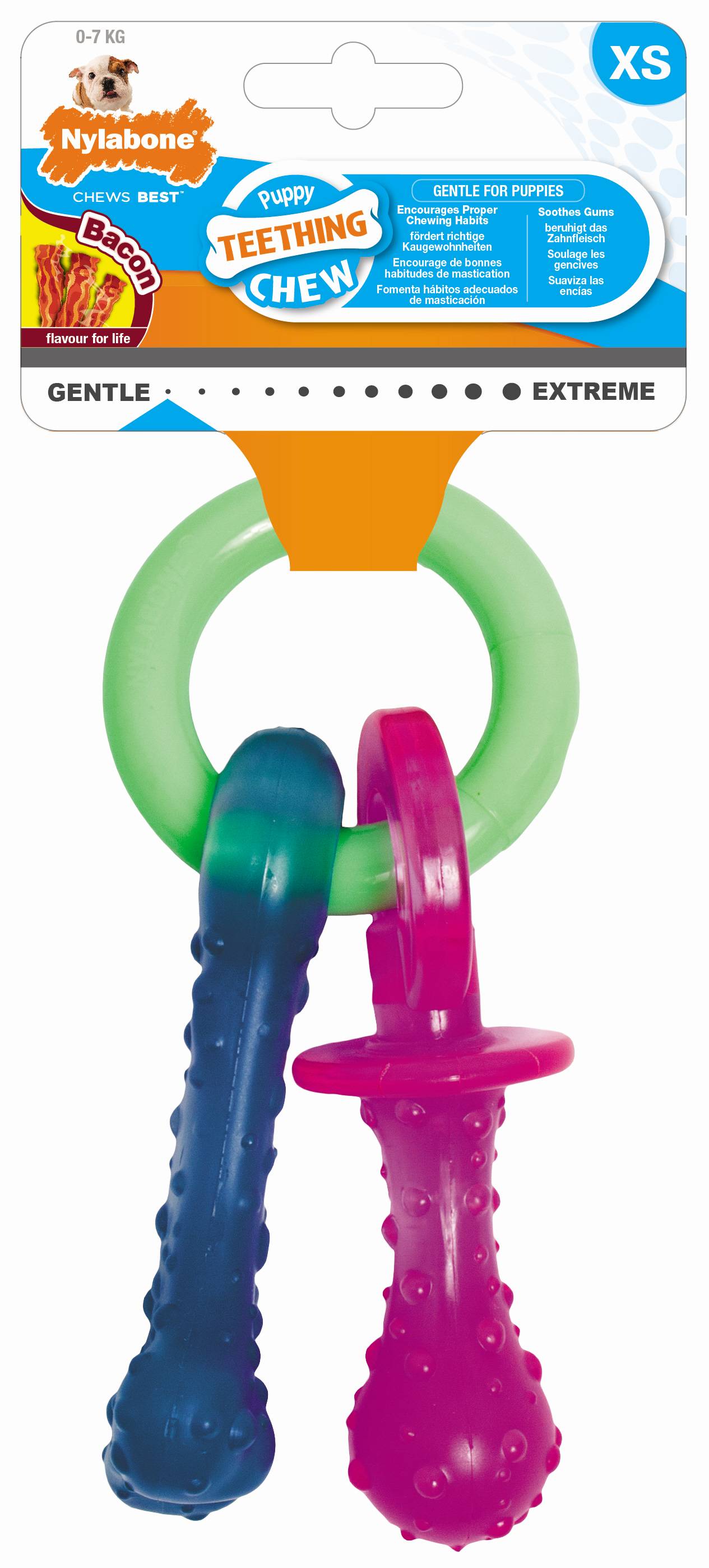JOUET POUR CHIOT TETINES GOUT BACON TAILLE XS - Image 2