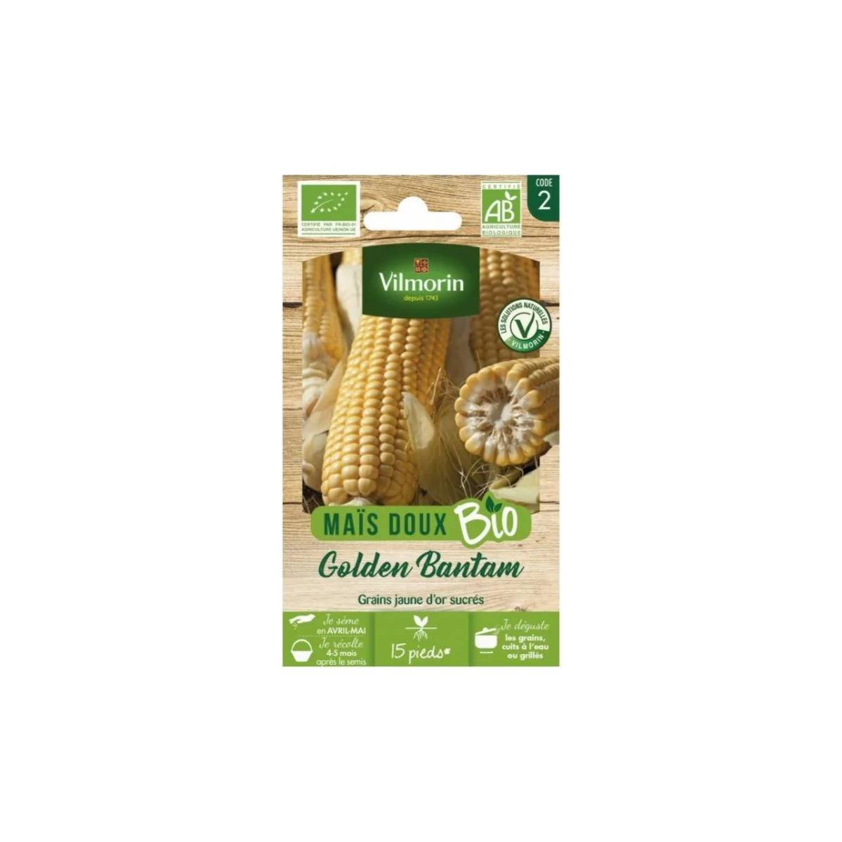 Vilmorin - Maïs Golden Bantam Bio serie 2 sachet graines 7 g - Vilmorin - Image 2