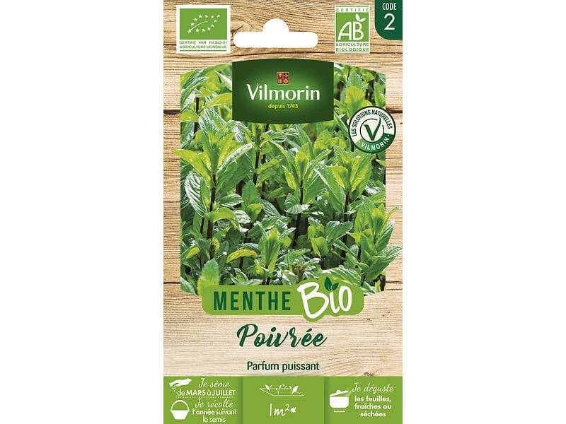 Vilmorin - Menthe poivrée Bio série 2 sachet graines 0,2 g - Vilmorin