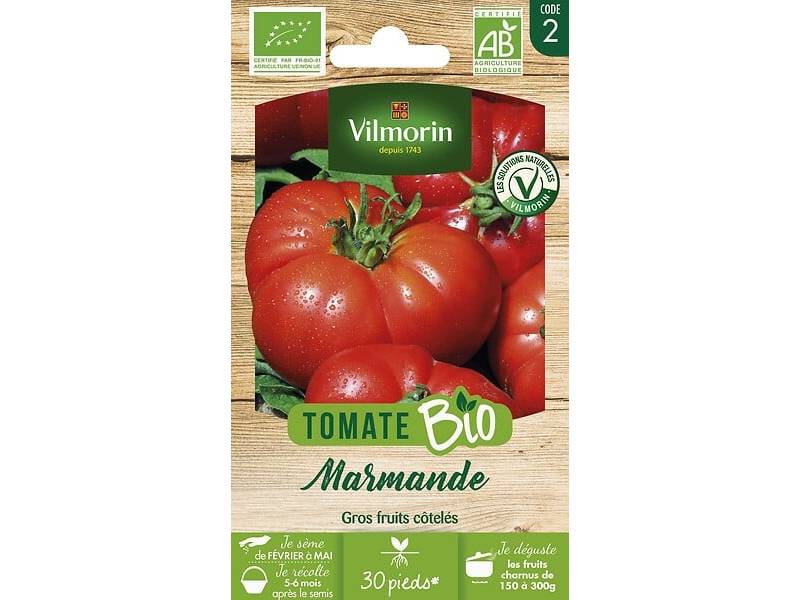 Vilmorin - Tomate Marmande Bio serie 2 sachet graines 0,3 g - Vilmorin - Image 1