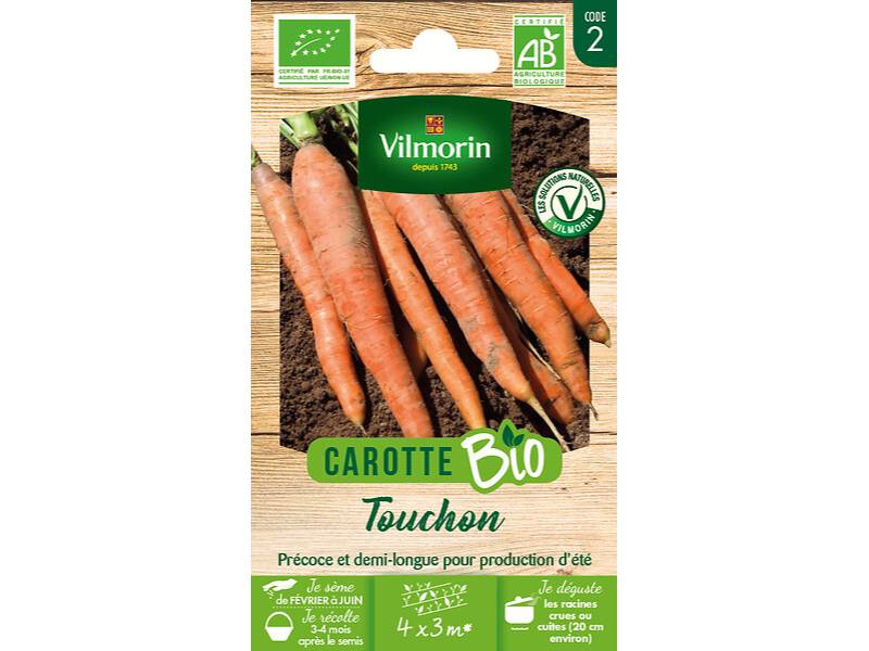 Vilmorin - Carotte Touchon Bio série 2 sachet graines 4 g - Vilmorin - Image 2