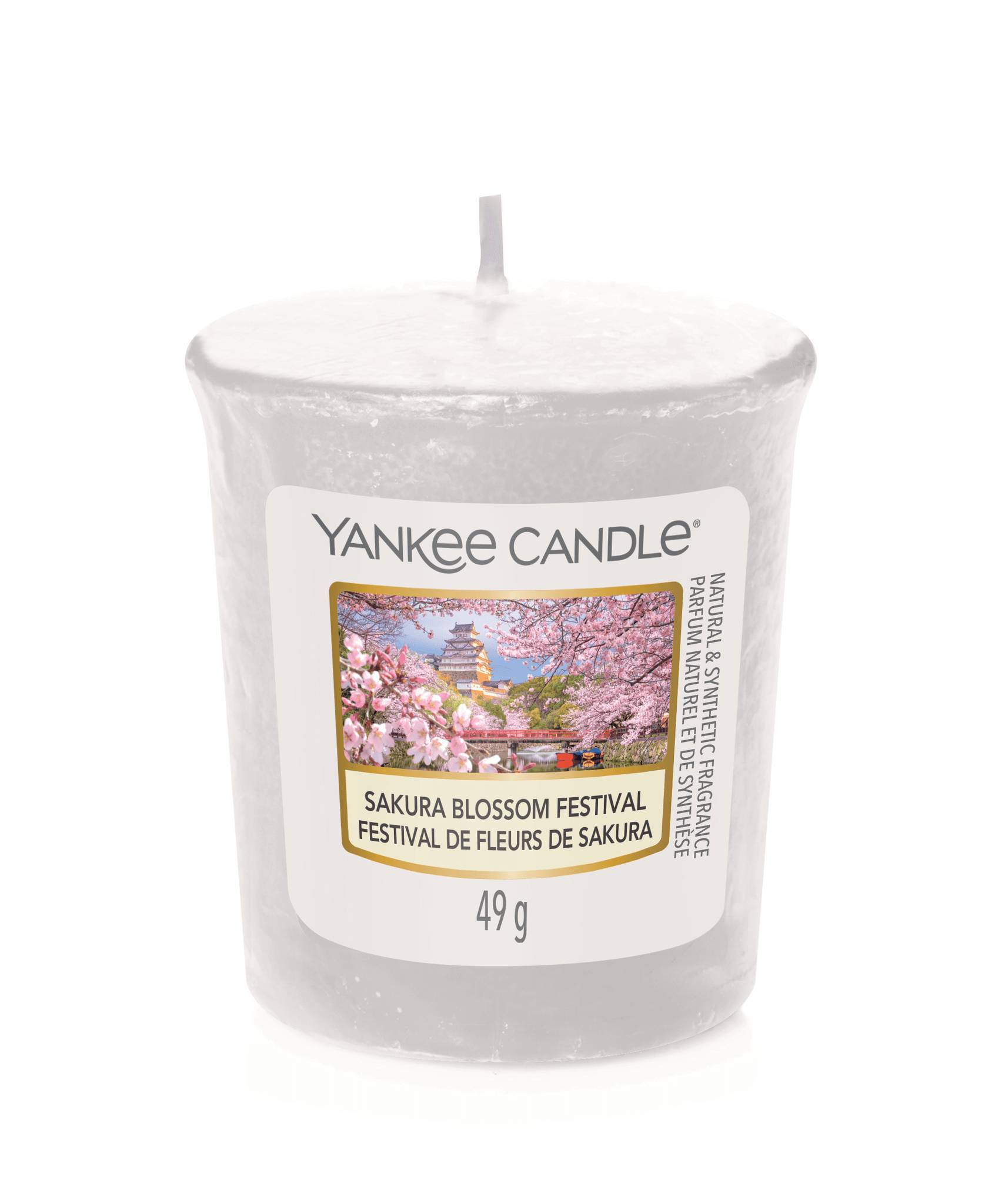 Yankee Candle - Bougie Votive Festival des fleurs sakura Ø.4,6 x H.4,8 cm