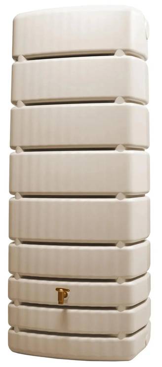 Garantia - Récupérateur d'eau de pluie 500L mural rectangulaire robinet inclus sable Slim - GARANTIA