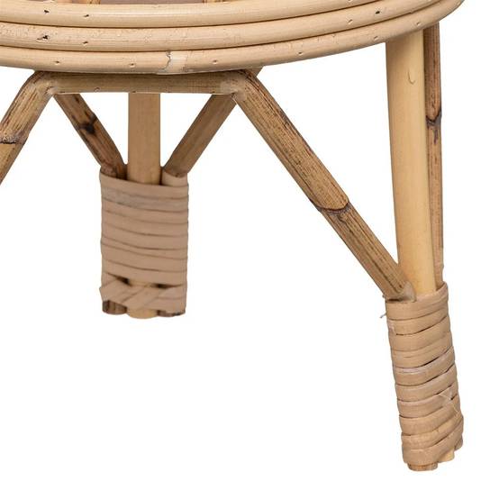 Pot sur pied rotin contreplaqué D 27 x H 39 cm - ATMOSPHERA - Image 4