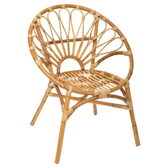 Fauteuil rotin beige L 68 cm P 62 cm H 85 cm - ATMOSPHERA - Image 4