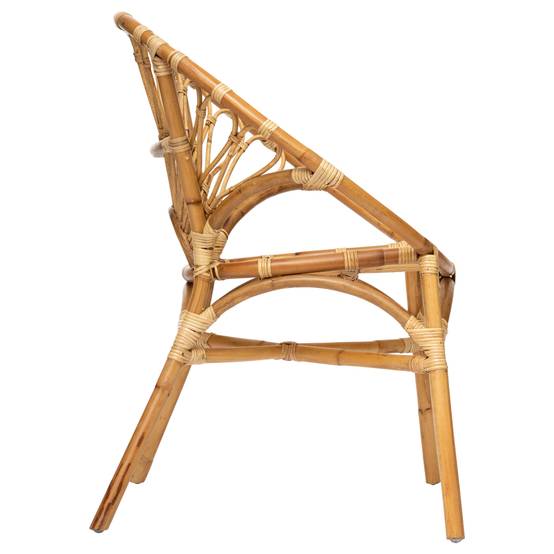 Fauteuil rotin beige L 68 cm P 62 cm H 85 cm - ATMOSPHERA - Image 2