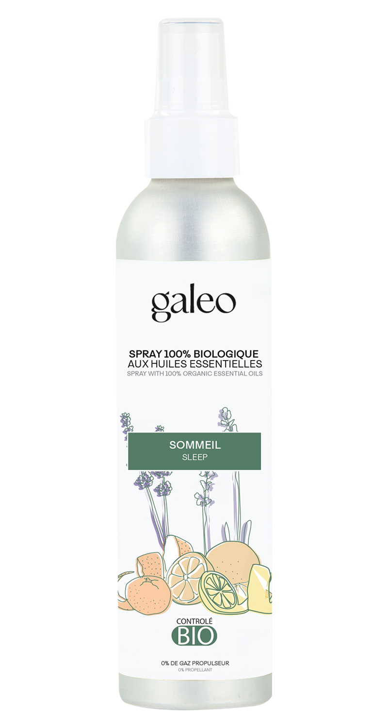 Galeo - Galeo - Spray bio sommeil huiles essentielles Ø.4,5 x H.20 cm - Image 1