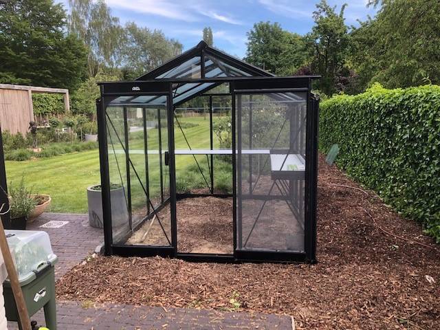 ACD Pro - Serre de jardin verre trempé aluminium noir 6,91 m² Prestige R204H Blackline avec embase - ACD Pro
