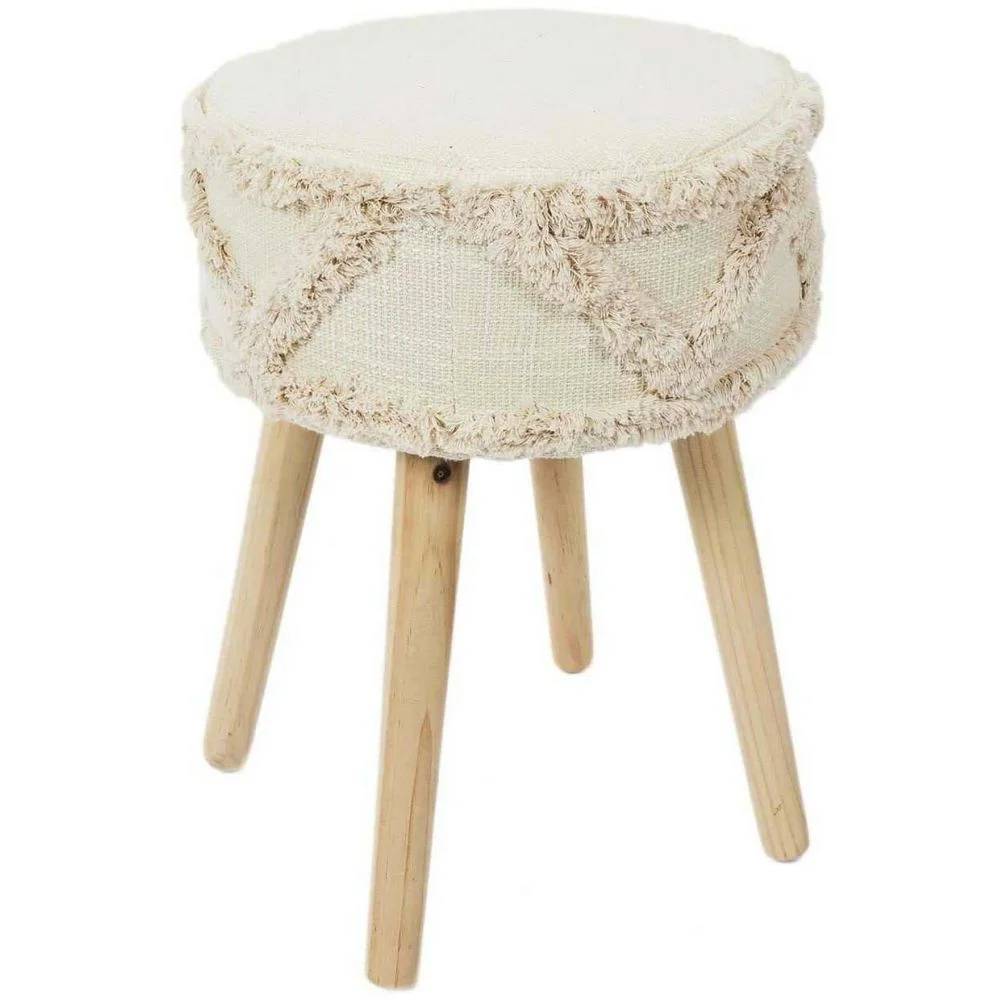 Tabouret rond pieds en pin Mirage L 31 x H 41 cm - THE HOME DECO FACTORY - Image 9