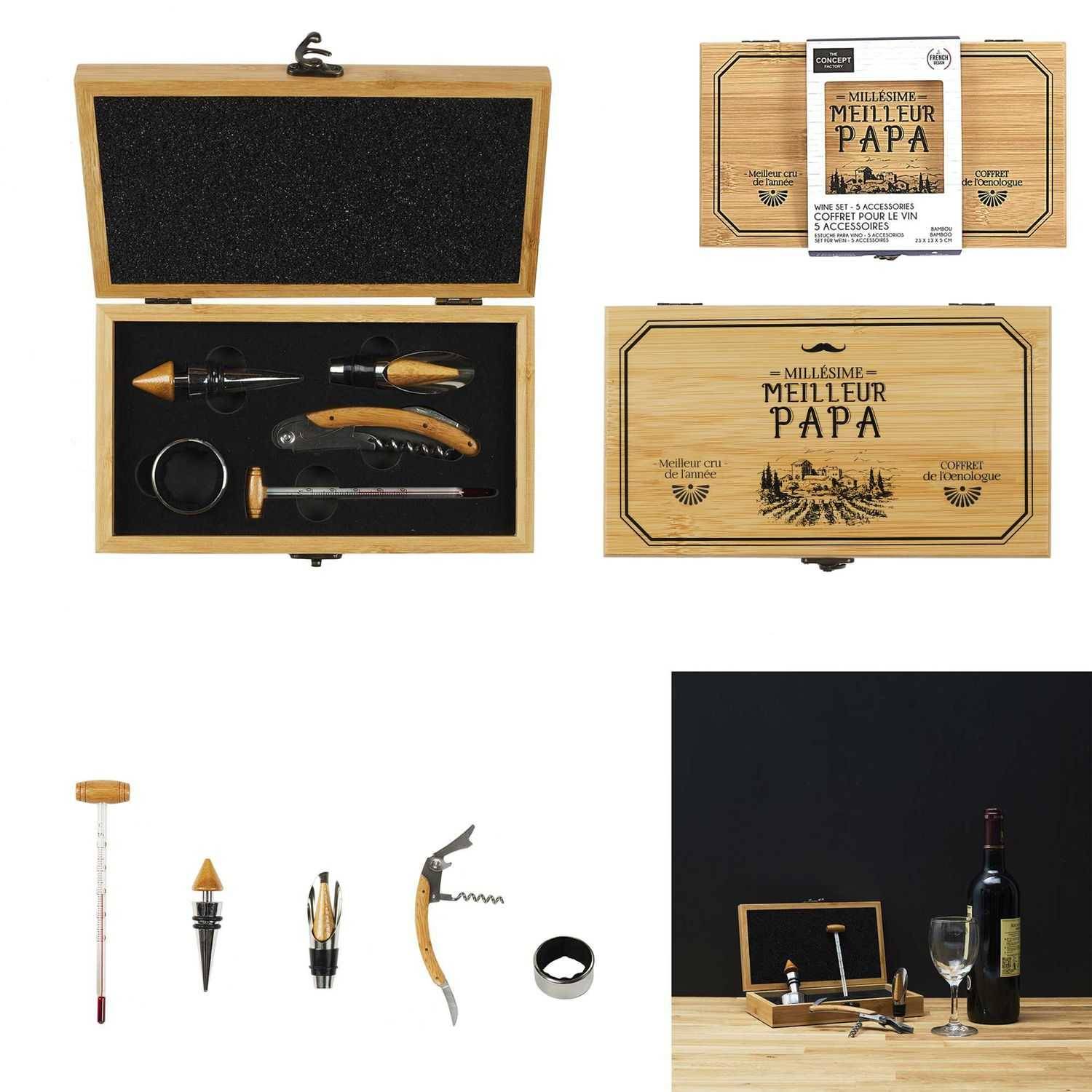 Coffret En Bambou Pour Le Vin – M6