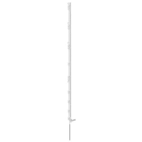 Piquet PVC Premium blanc, 147cm, sans isolateur (5 Pièce)