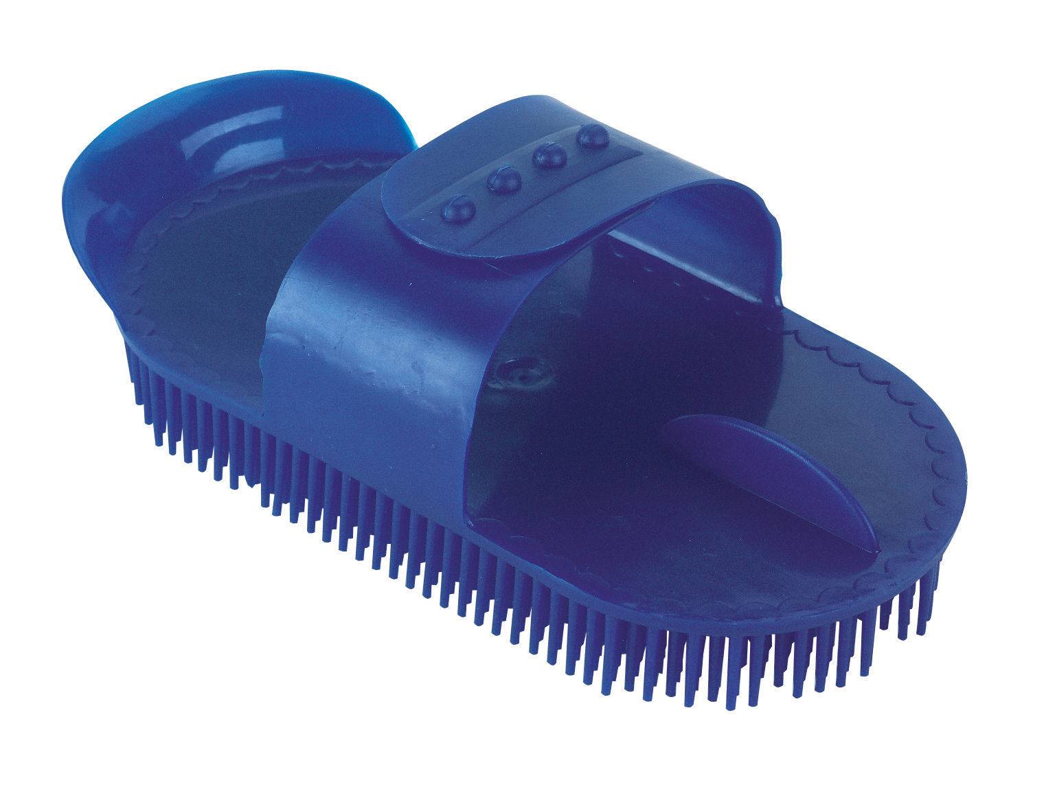 Etrille plastique bleu, dragonne reglable