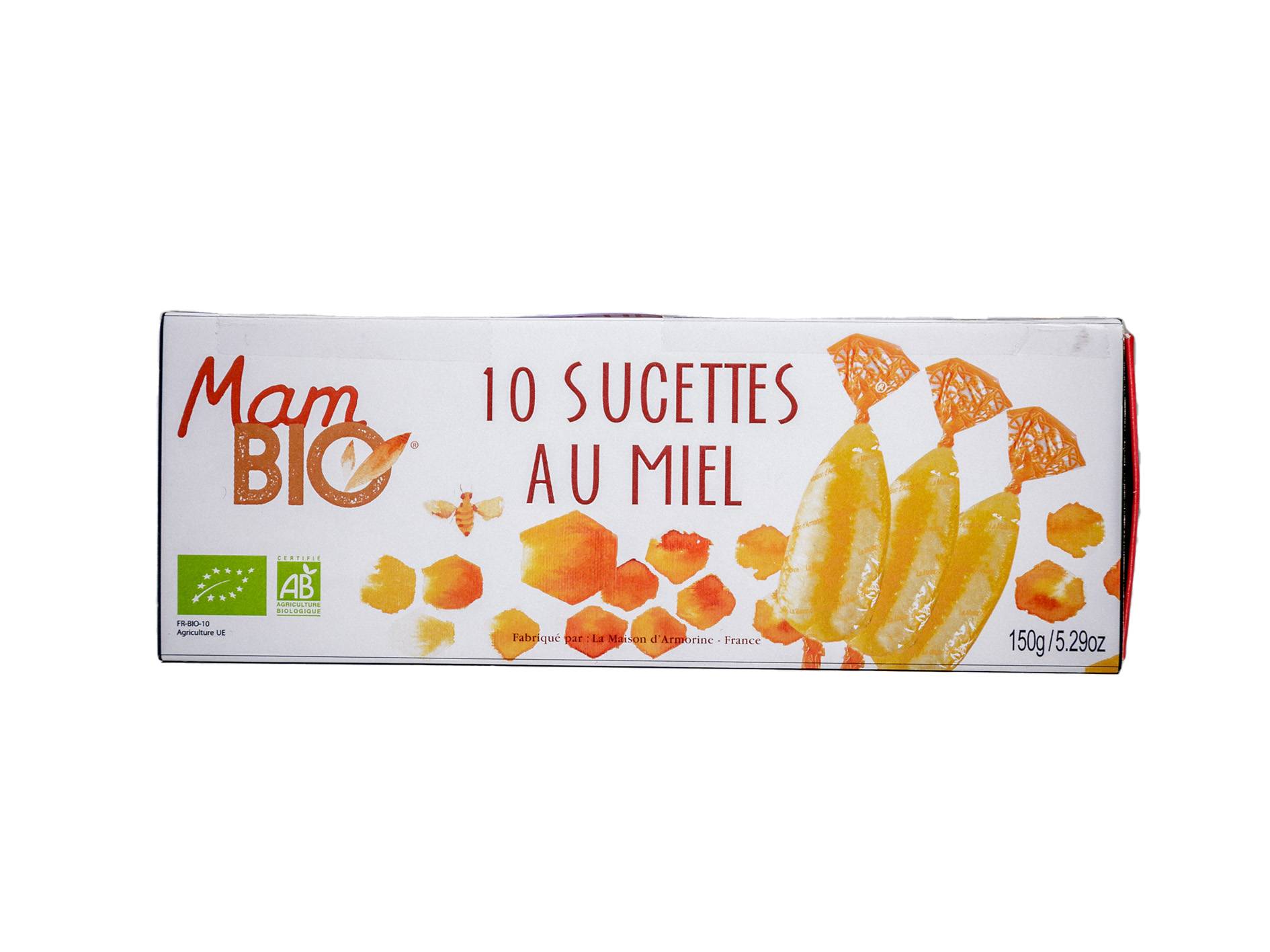 Etui de 10 sucettes au miel bio