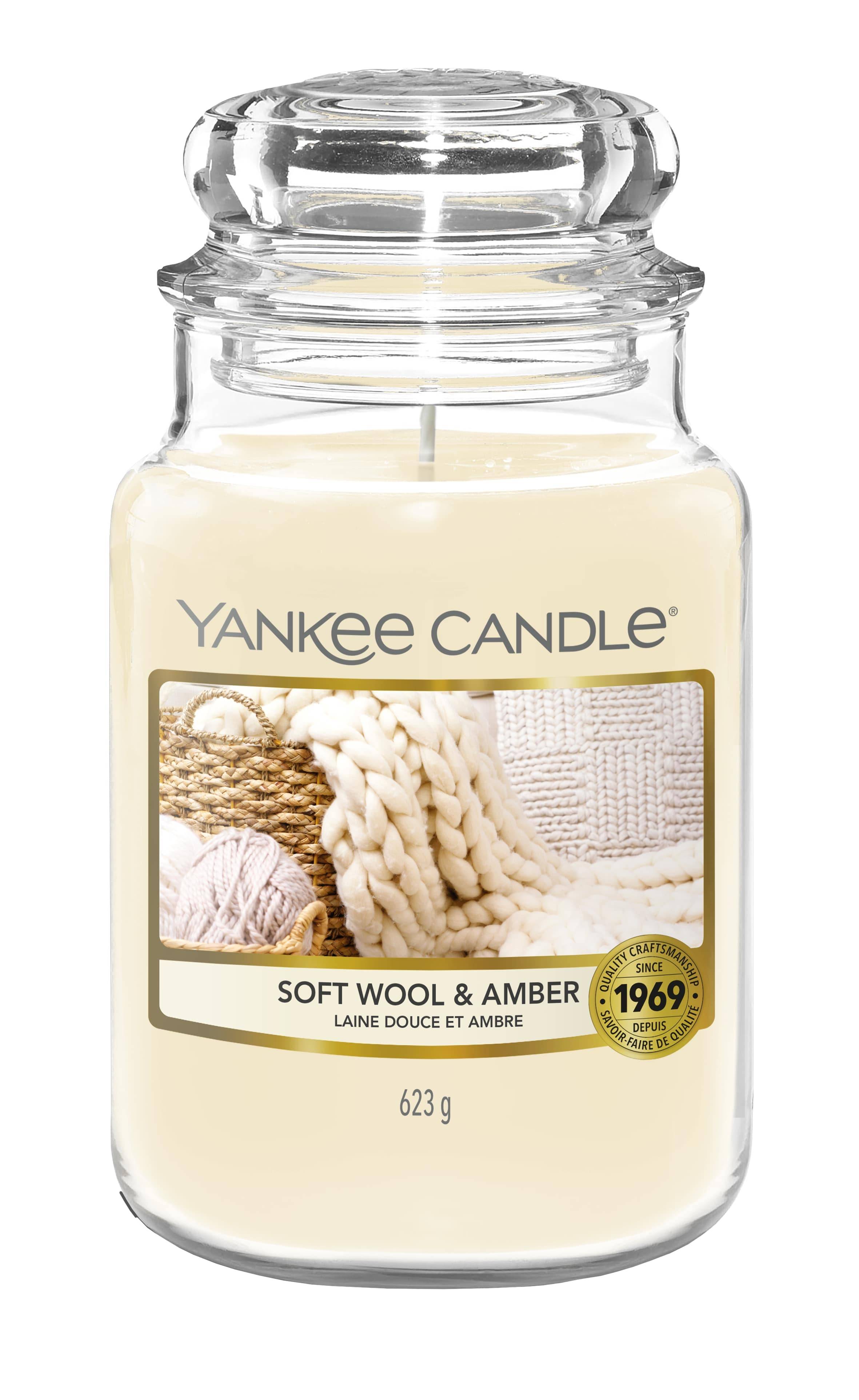 Yankee Candle - Yankee Candle - Jarre grande Modèle Laine Douce et Ambre 623 g