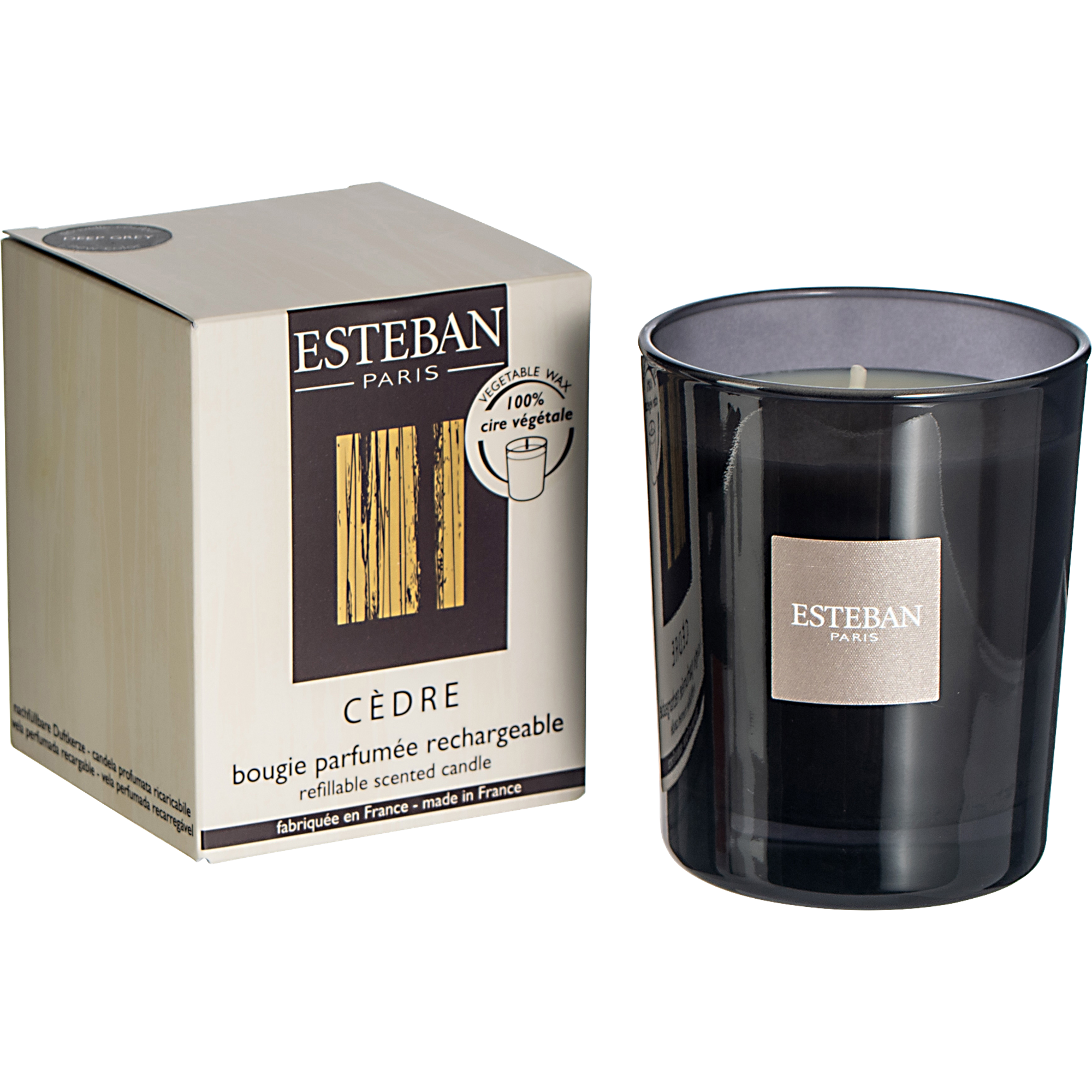 Bougie Parfumée Ambre Esteban Paris 450g - 3 Mèches Luxe