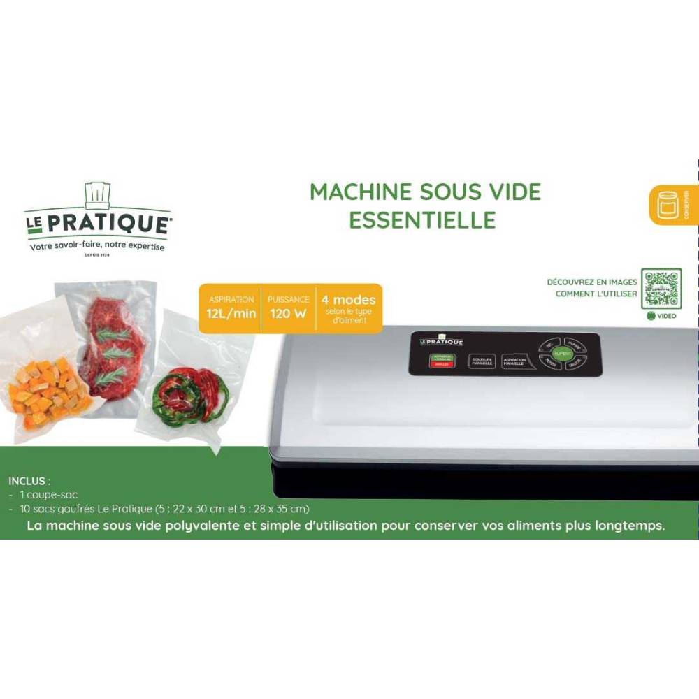 LE PRATIQUE - Machine à faire le vide Premium plastique gris L.37 H.7.20 P.14.50 cm - Le pratique - Image 7