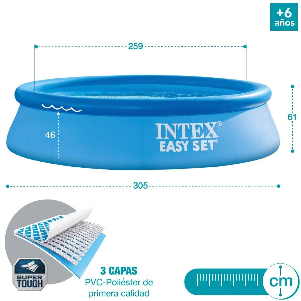 Intex - Piscine gonflable Easy Set PVC bleu 305 x 61 cm 28118NP - INTEX - Image 6