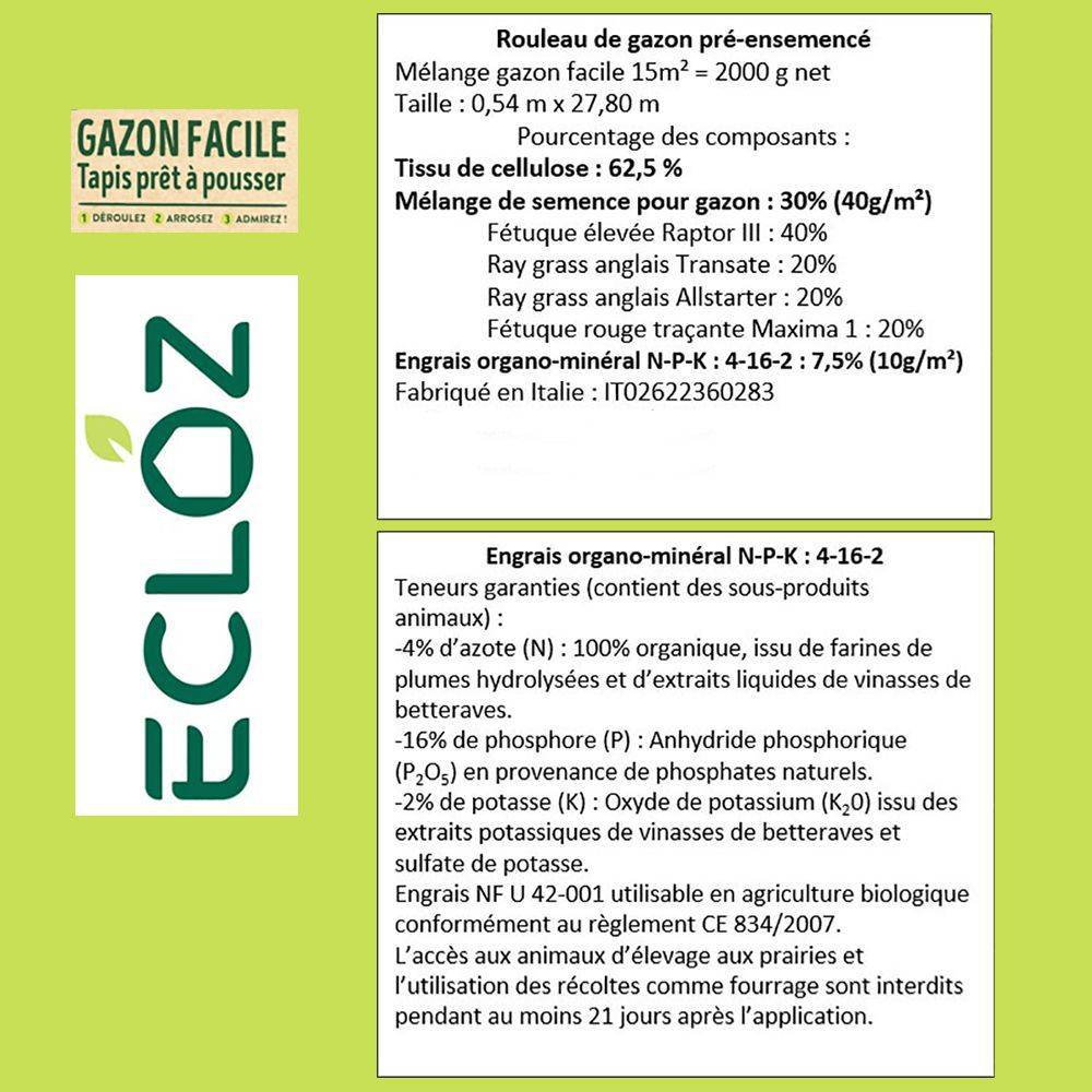 Ecloz - Ecloz - gazon facile rouleau 15 m² - Image 4