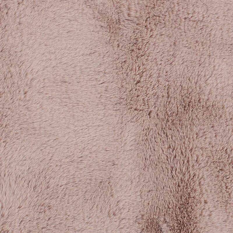 Tapis imitation fourrure poil fin polyester ivoire 60x90 cm - Image 1
