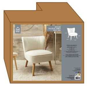 Home choc - Home Choc - Fauteuil Bouclette Erika L.70 x l.59 x H.72 cm - Image 3