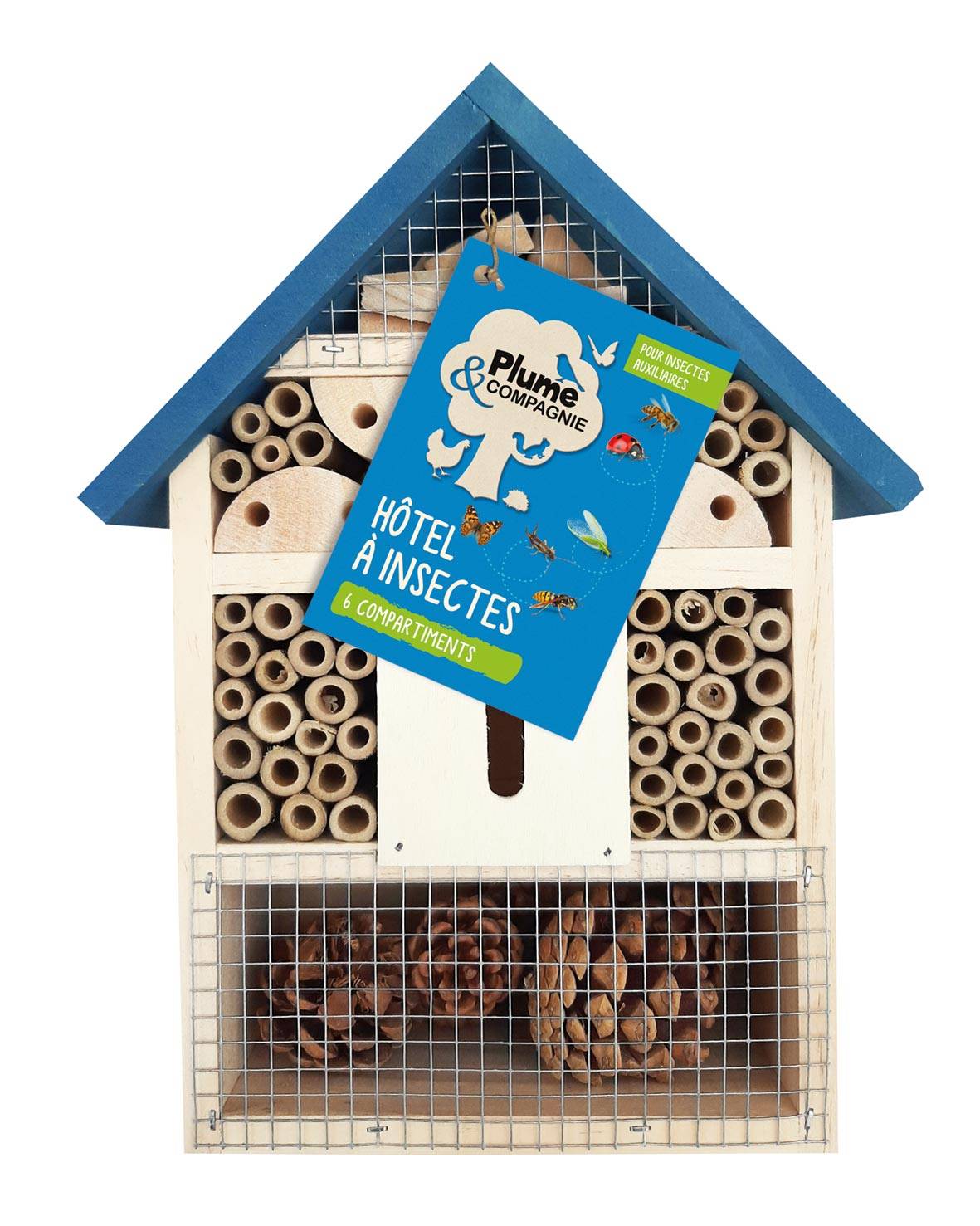 Plume & compagnie - Plume & Compagnie - Hôtel à insectes Moyen 6 compartiments