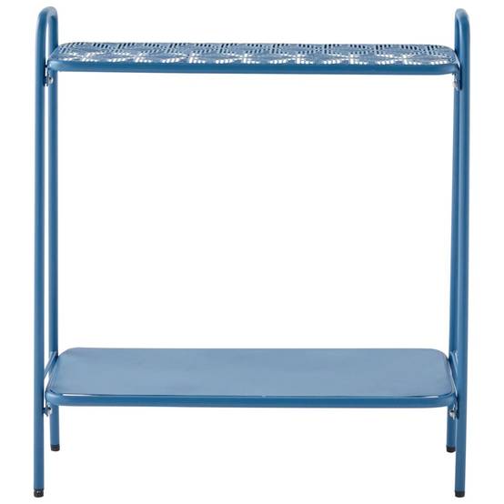 Sans Marque - Etagère de jardin acier bleu cobalt Tendance - ECLOZ - Image 3