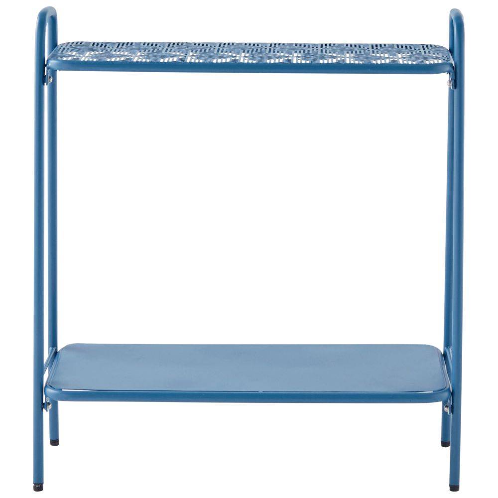 Sans Marque - Etagère de jardin acier bleu cobalt Tendance - ECLOZ - Image 3