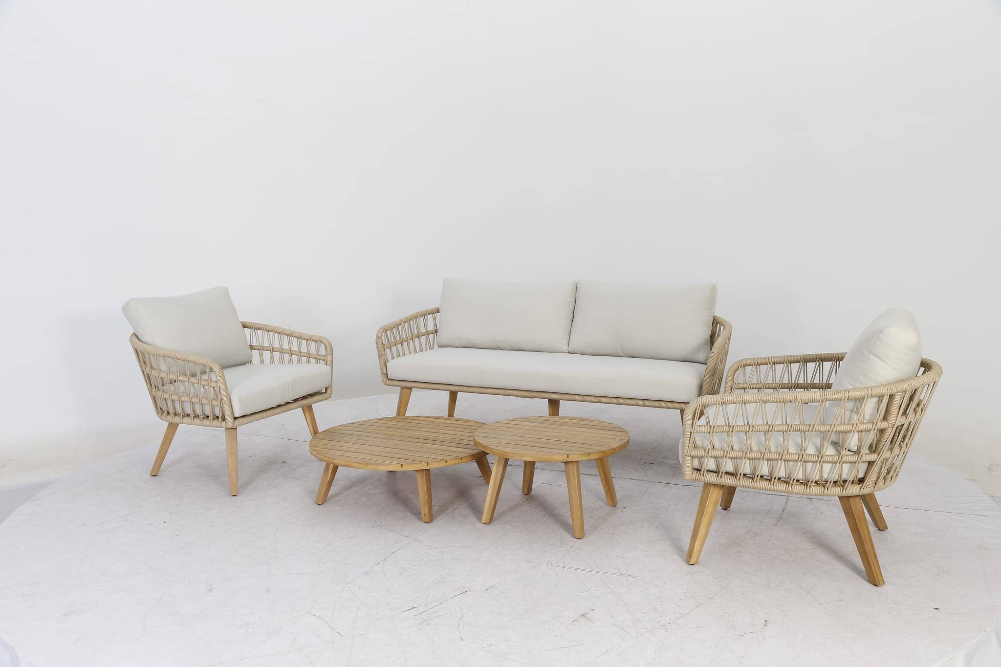 Ecloz - Salon de jardin bas Corsica Beige - ECLOZ - Image 2