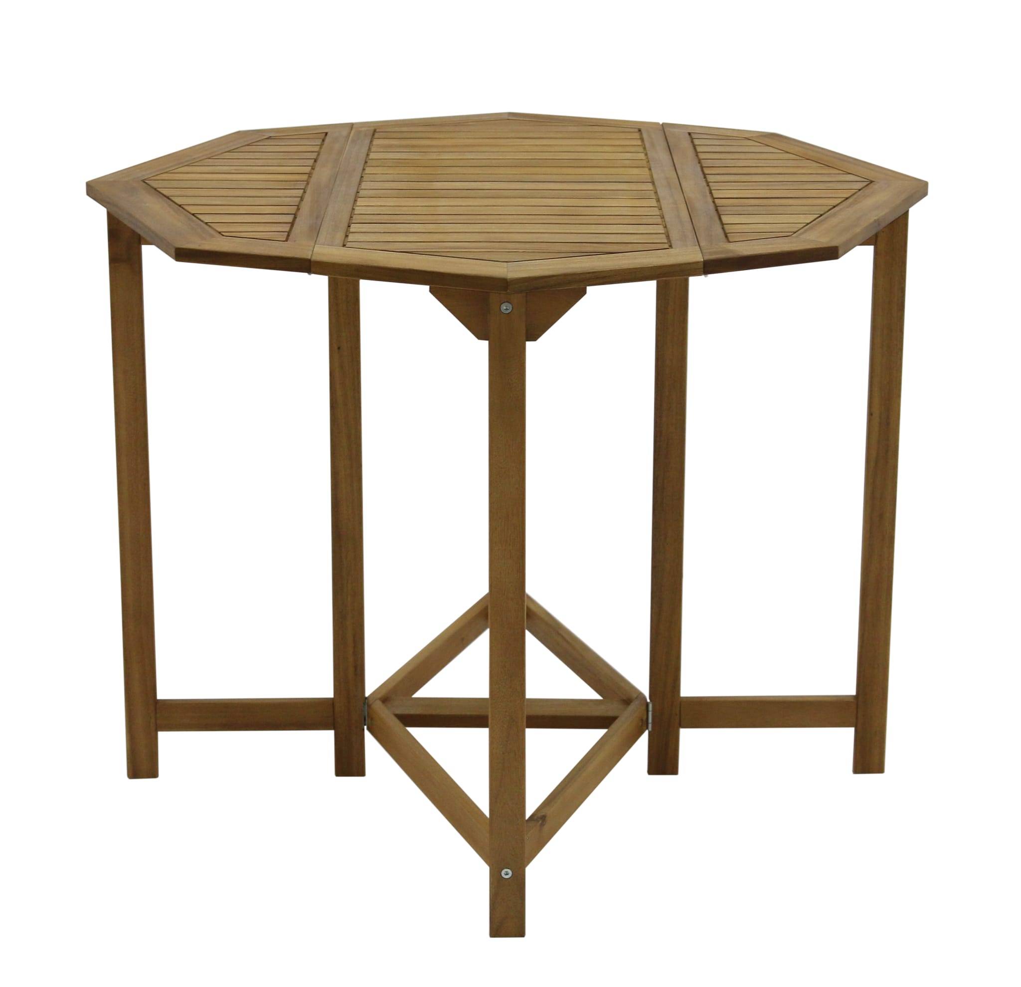 Ecloz - Table de jardin hexagonale pliable acacia 4 personnes Sunny ECLOZ