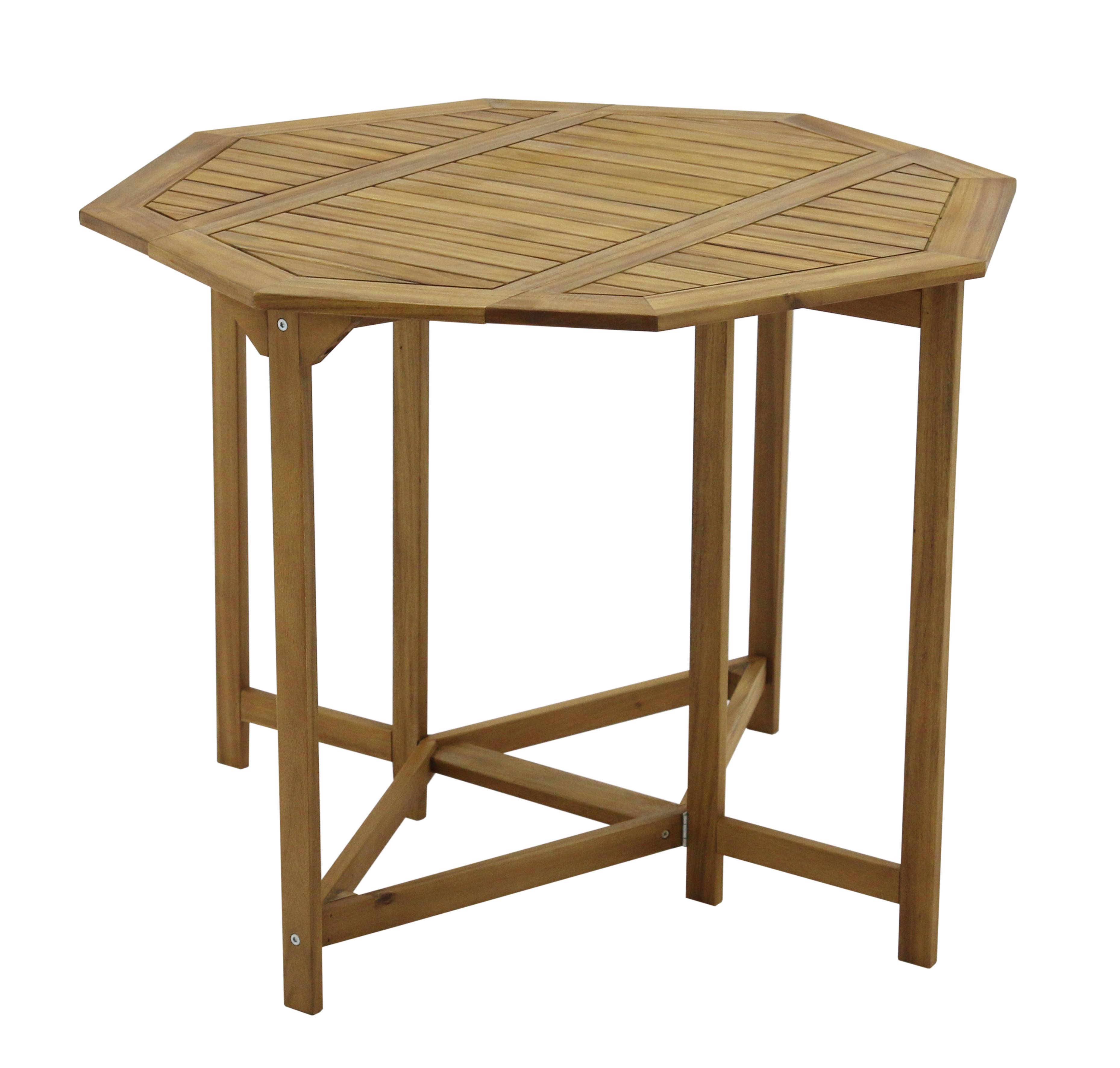 Ecloz - Table de jardin hexagonale pliable acacia 4 personnes Sunny ECLOZ - Image 2