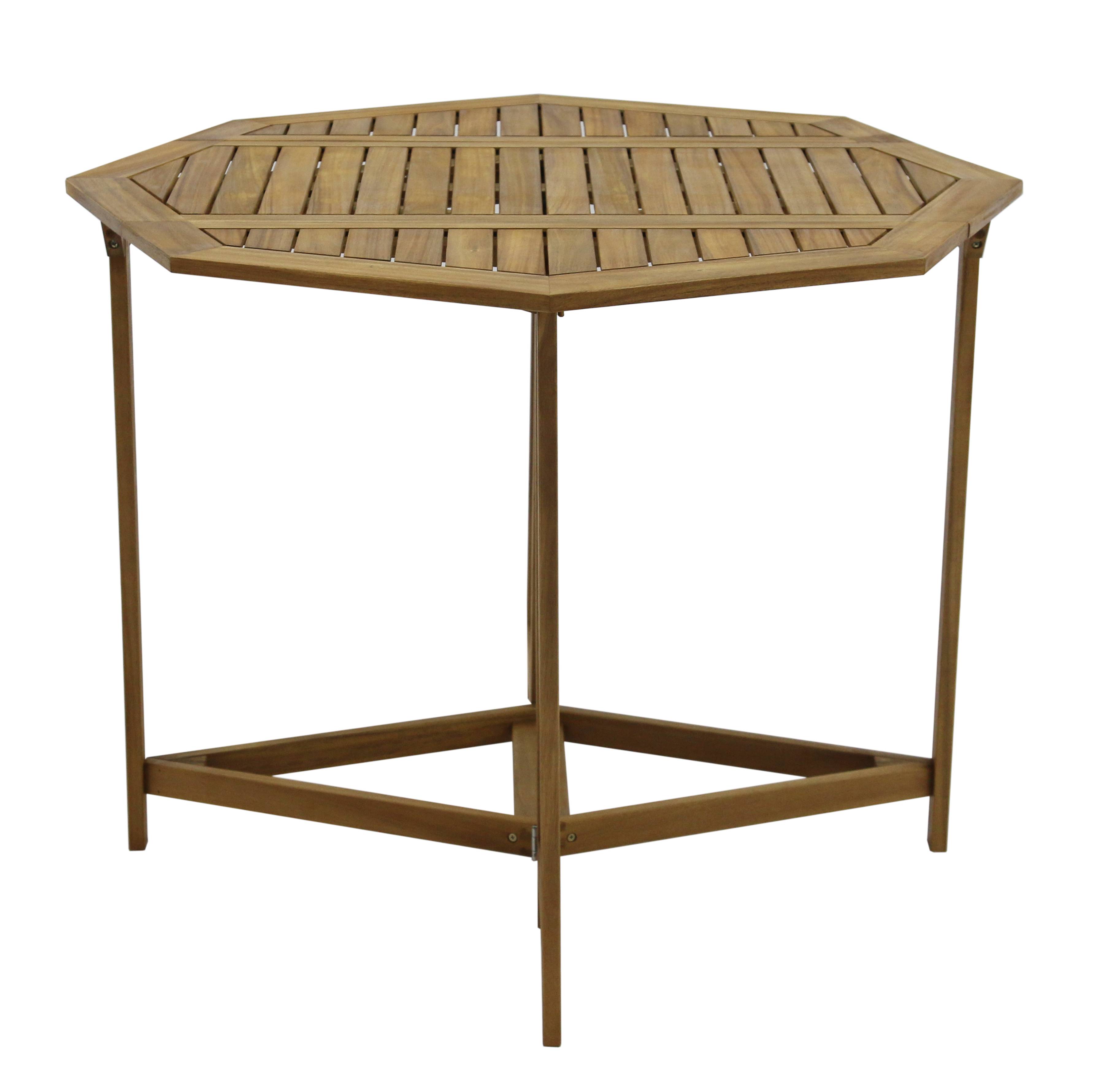 Ecloz - Table de jardin hexagonale pliable acacia 4 personnes Sunny ECLOZ - Image 3