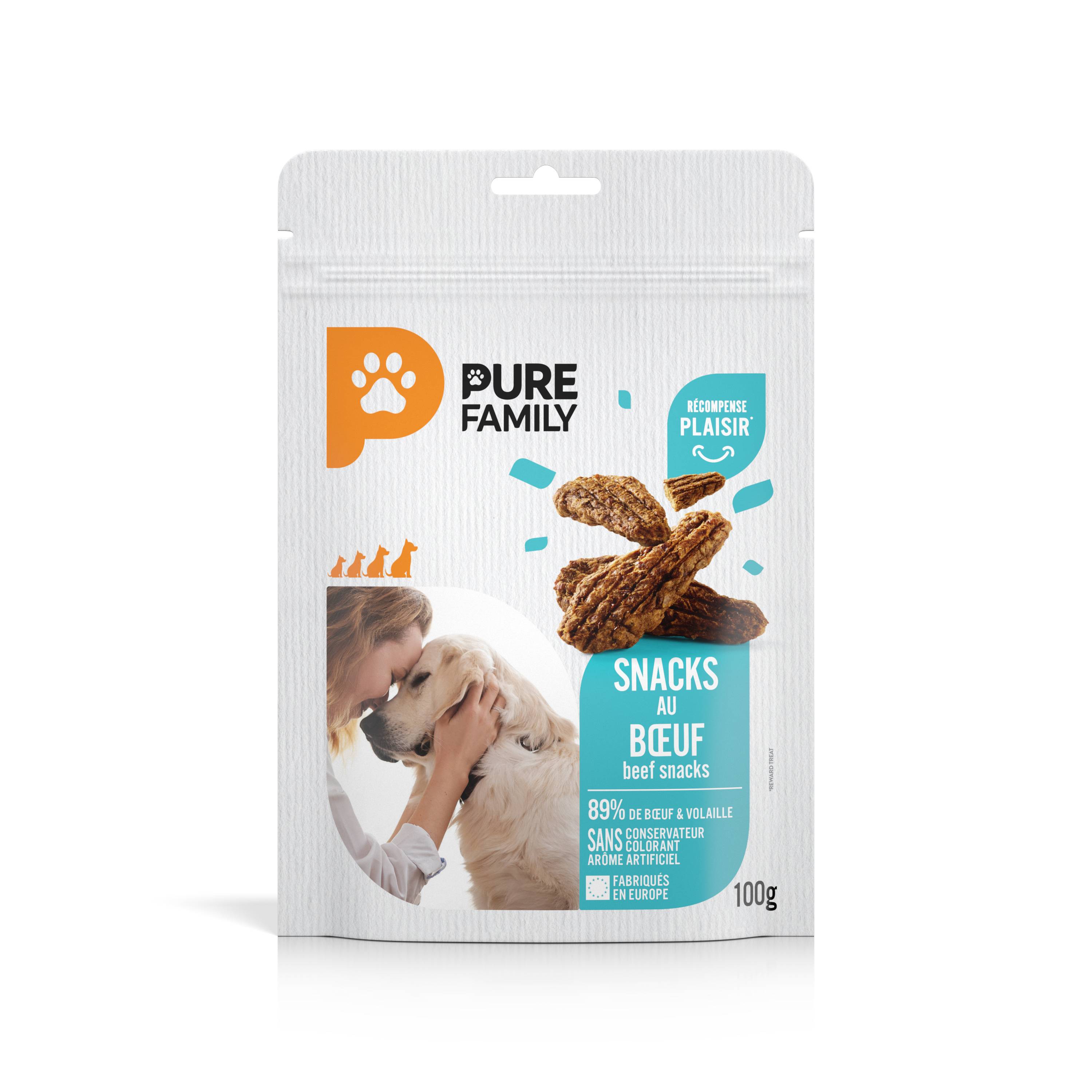 Pure Family - Snacks au boeuf pour chien 100g - Pure Family - Image 1