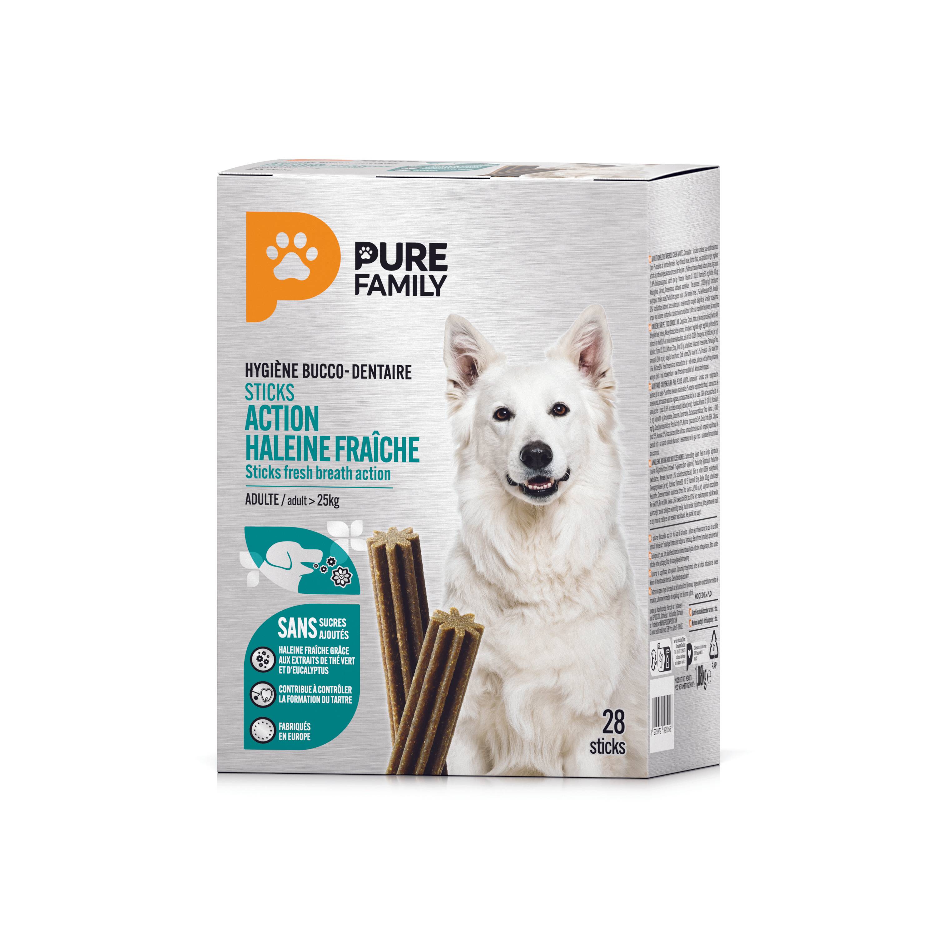 Pure Family - Stick dentaire haleine fraiche pour chien de grande taille x28 - Pure Family - Image 3