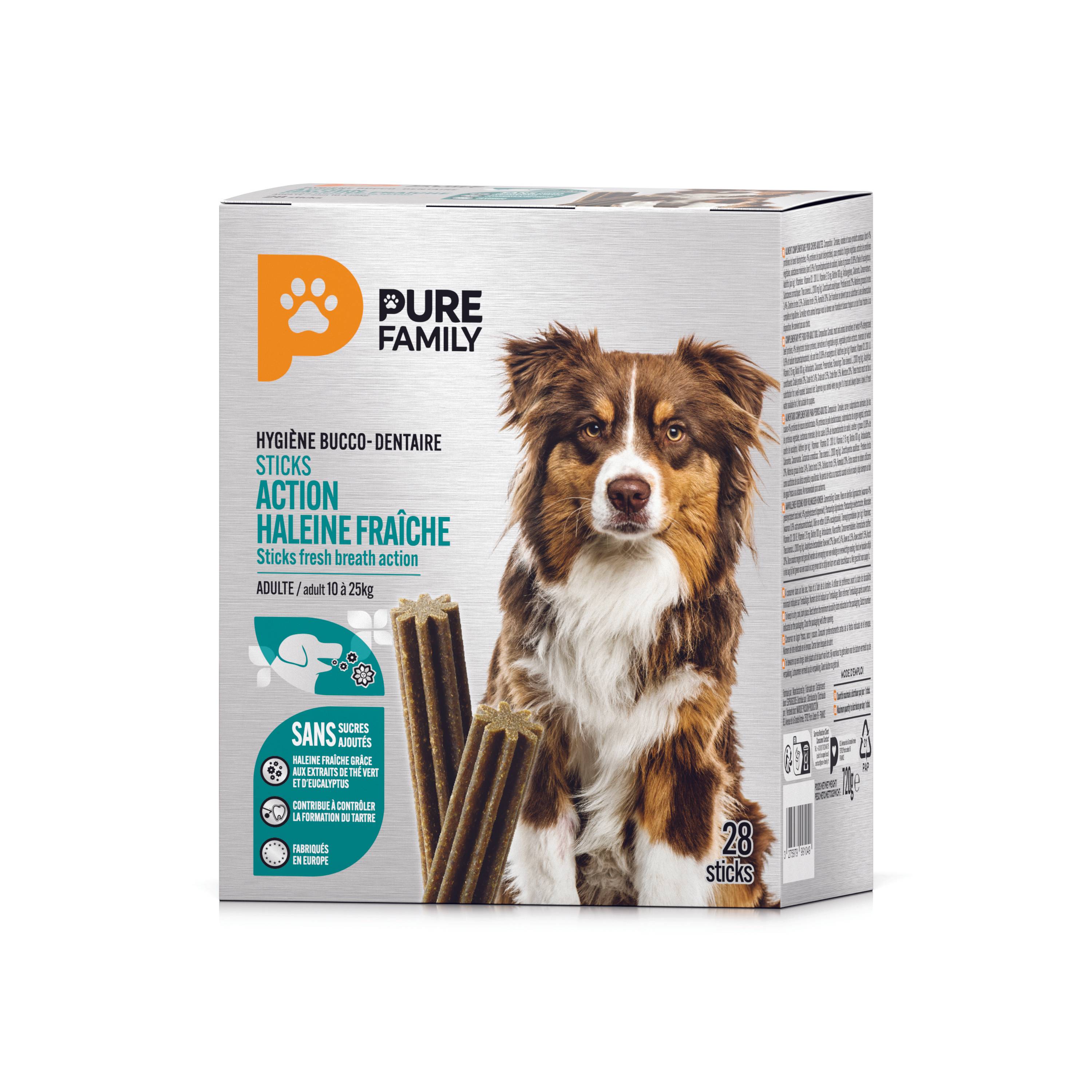 Pure Family - Stick dentaire haleine fraiche pour chien de taille moyenne x28 - Pure Family - Image 3