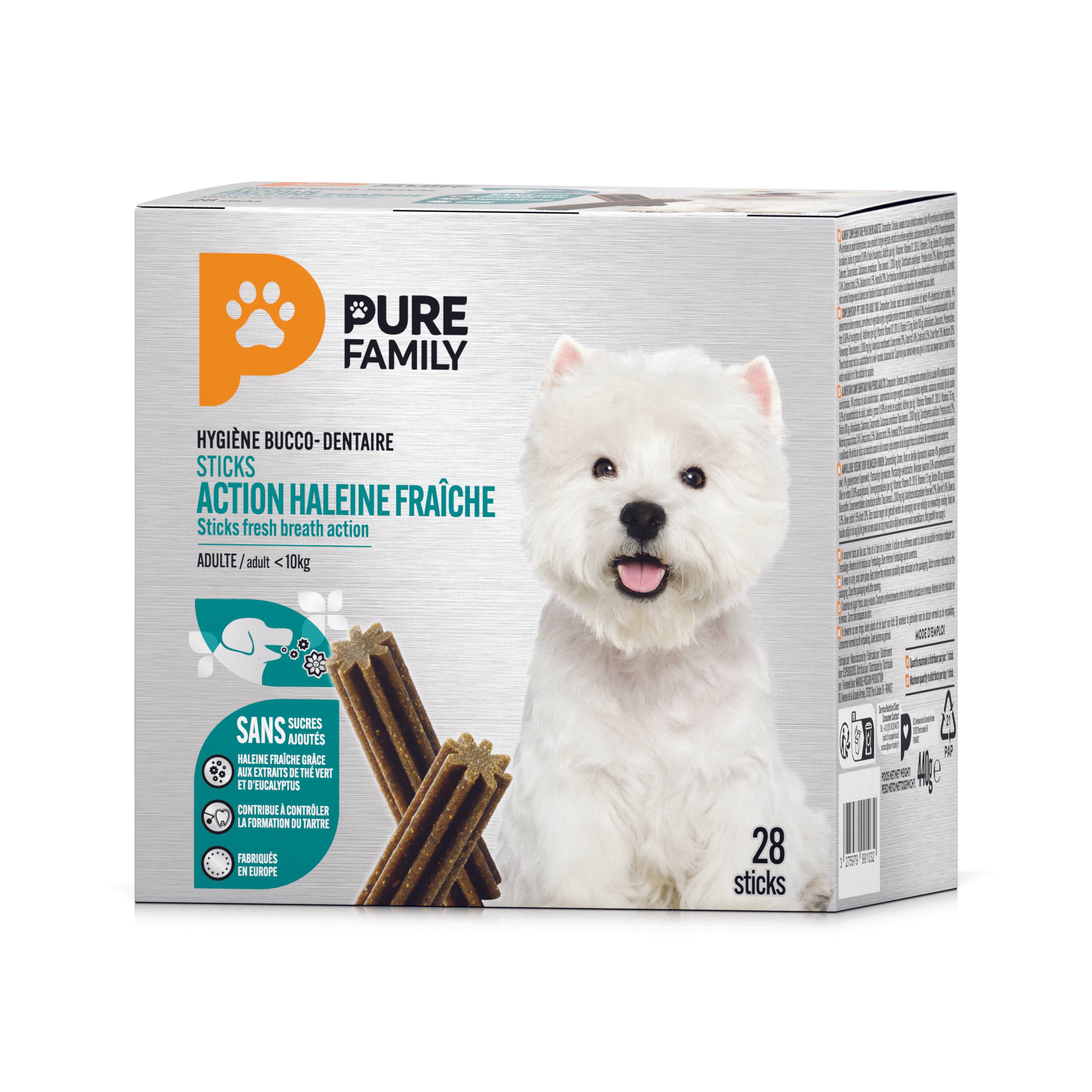 Pure Family - Stick dentaire haleine fraiche pour chien de petite taille x28 - Pure Family - Image 4