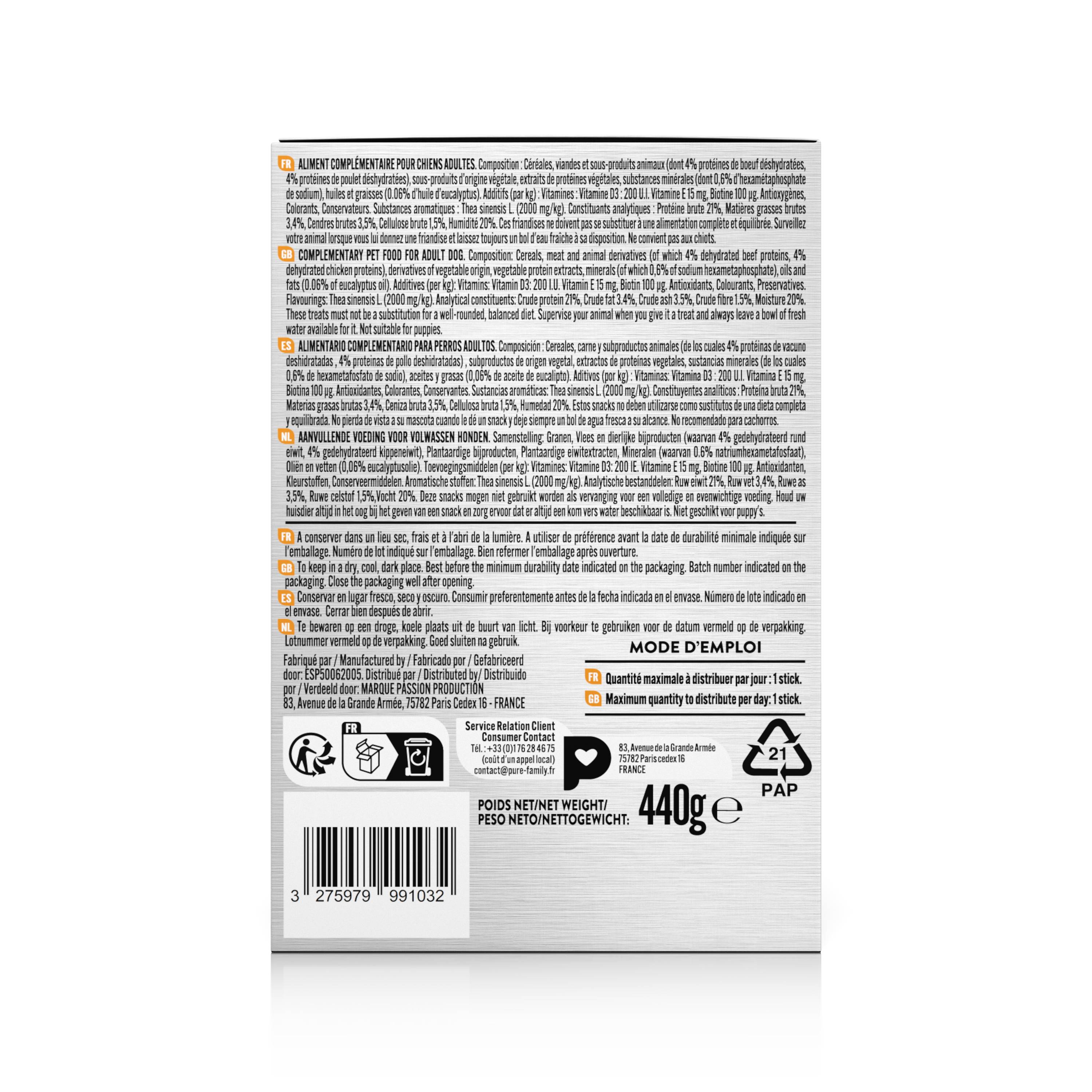 Pure Family - Stick dentaire haleine fraiche pour chien de petite taille x28 - Pure Family - Image 3
