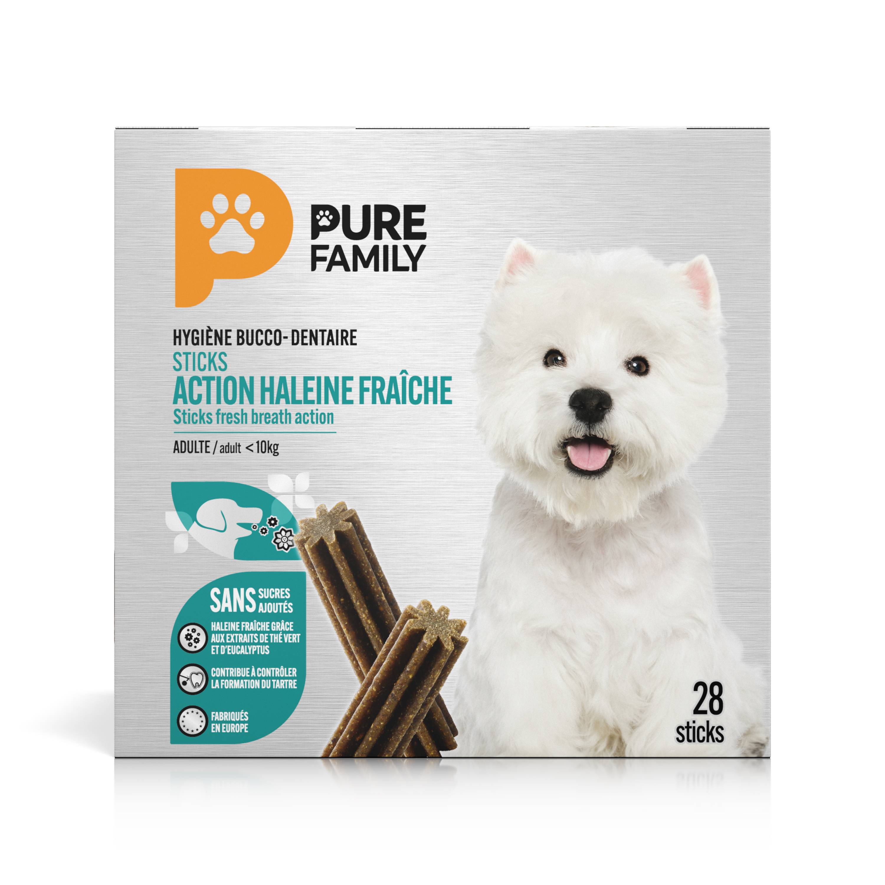 Pure Family - Stick dentaire haleine fraiche pour chien de petite taille x28 - Pure Family - Image 2