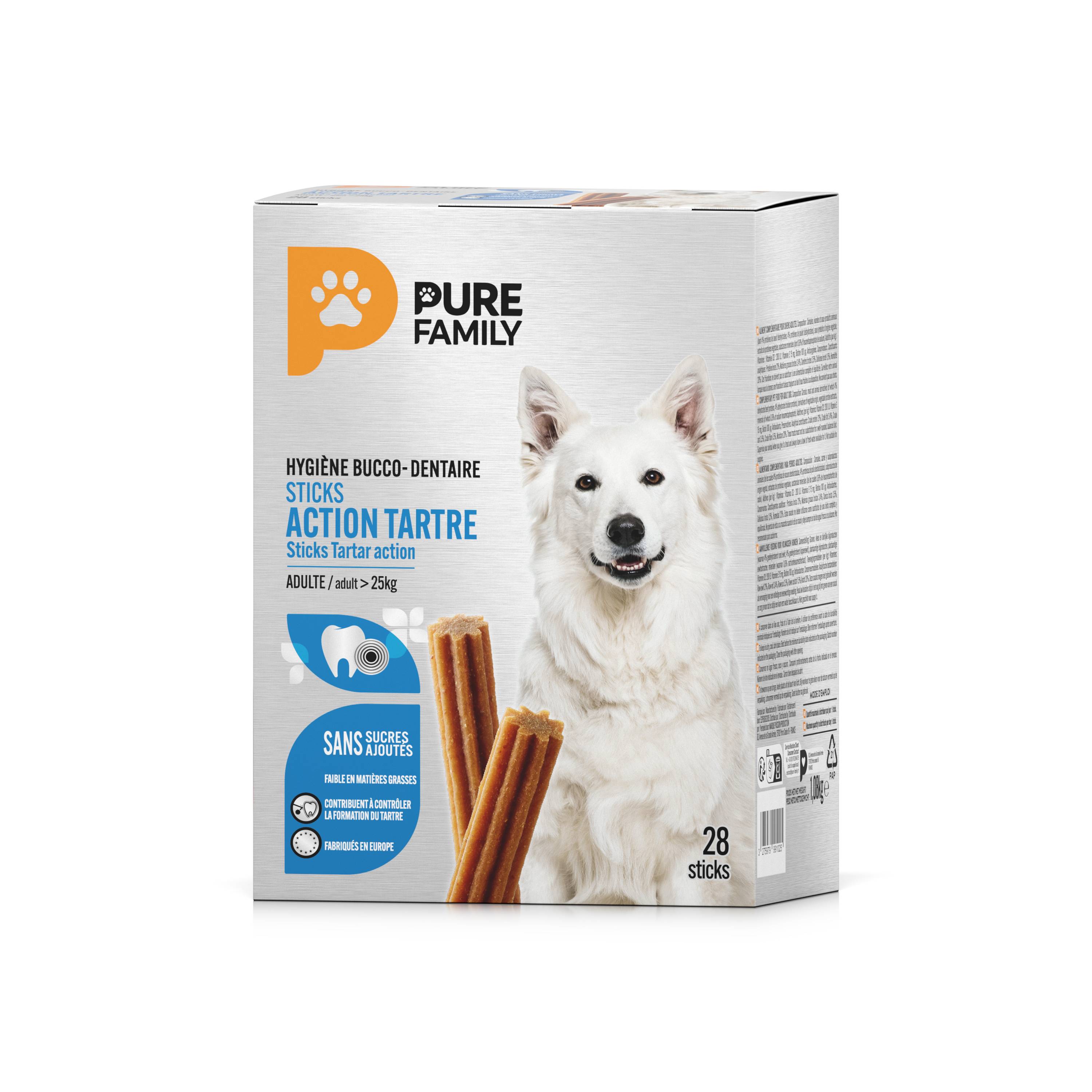 Pure Family - Sticks dentaires pour chien de grande taille x28 - Pure Family