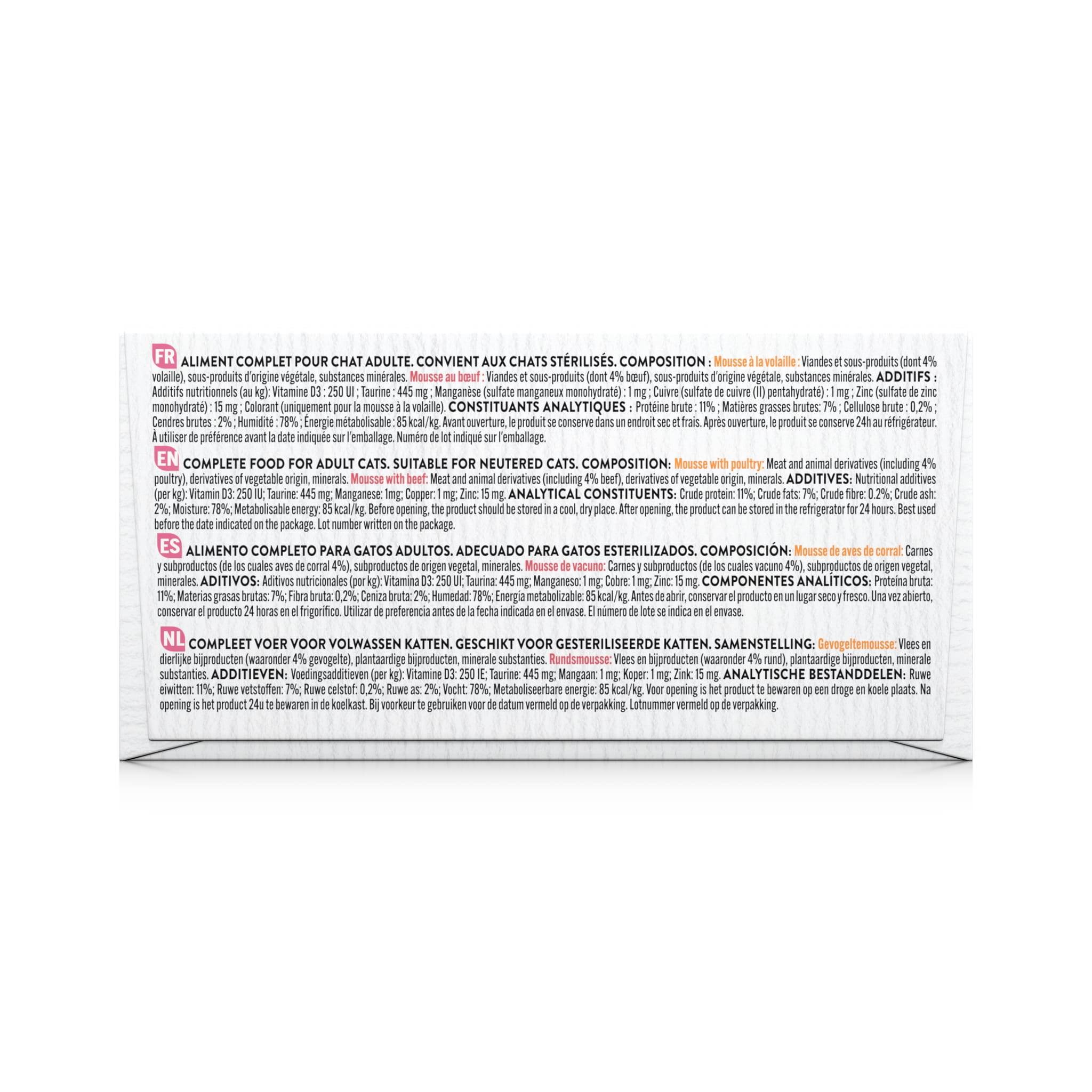 Pure Family - Mousses chat bœuf/volaille 4x85g - Pure Family - Image 4
