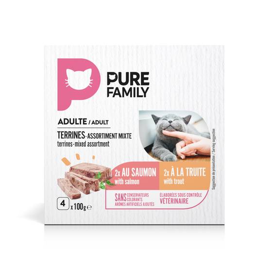 Pure Family - Terrines chat saumon/truite 4x100g - Pure Family - Image 3