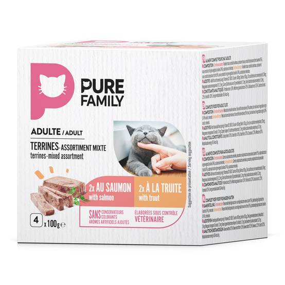 Pure Family - Terrines chat saumon/truite 4x100g - Pure Family - Image 2