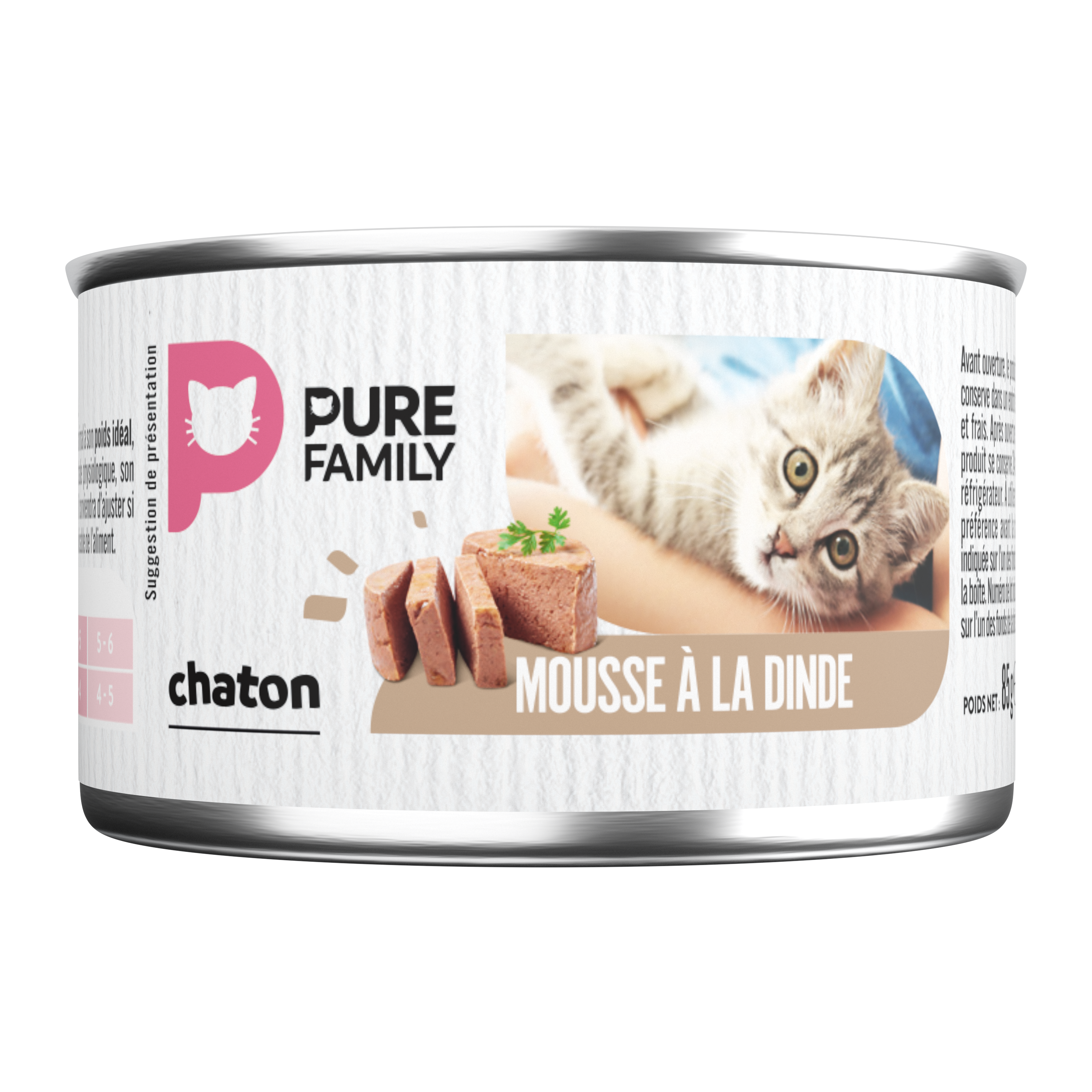 Pure Family - Mousses chaton sans céréales dinde 12x85g - Pure Family - Image 6