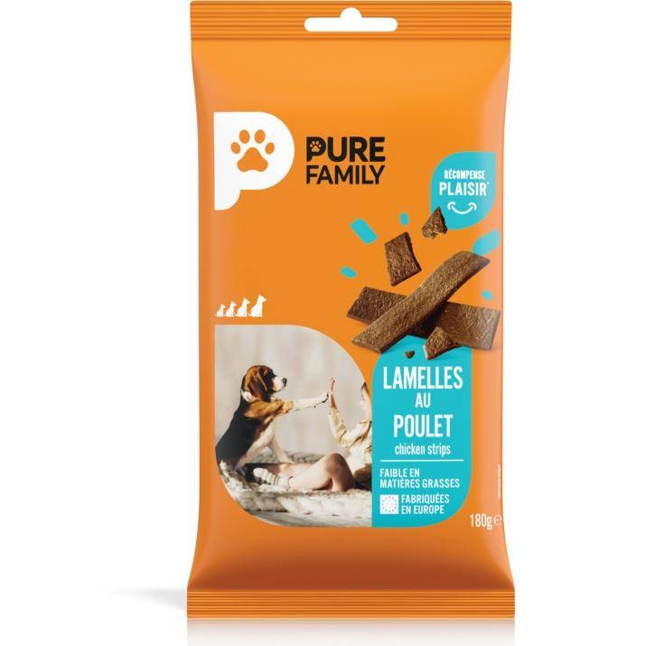 Pure Family - Lamelles de poulet pour chien 180g - Pure Family - Image 1