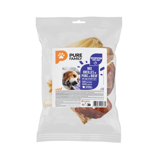 Pure Family - Oreilles de bœuf à mâcher pour chien x10 - Pure Family - Image 2